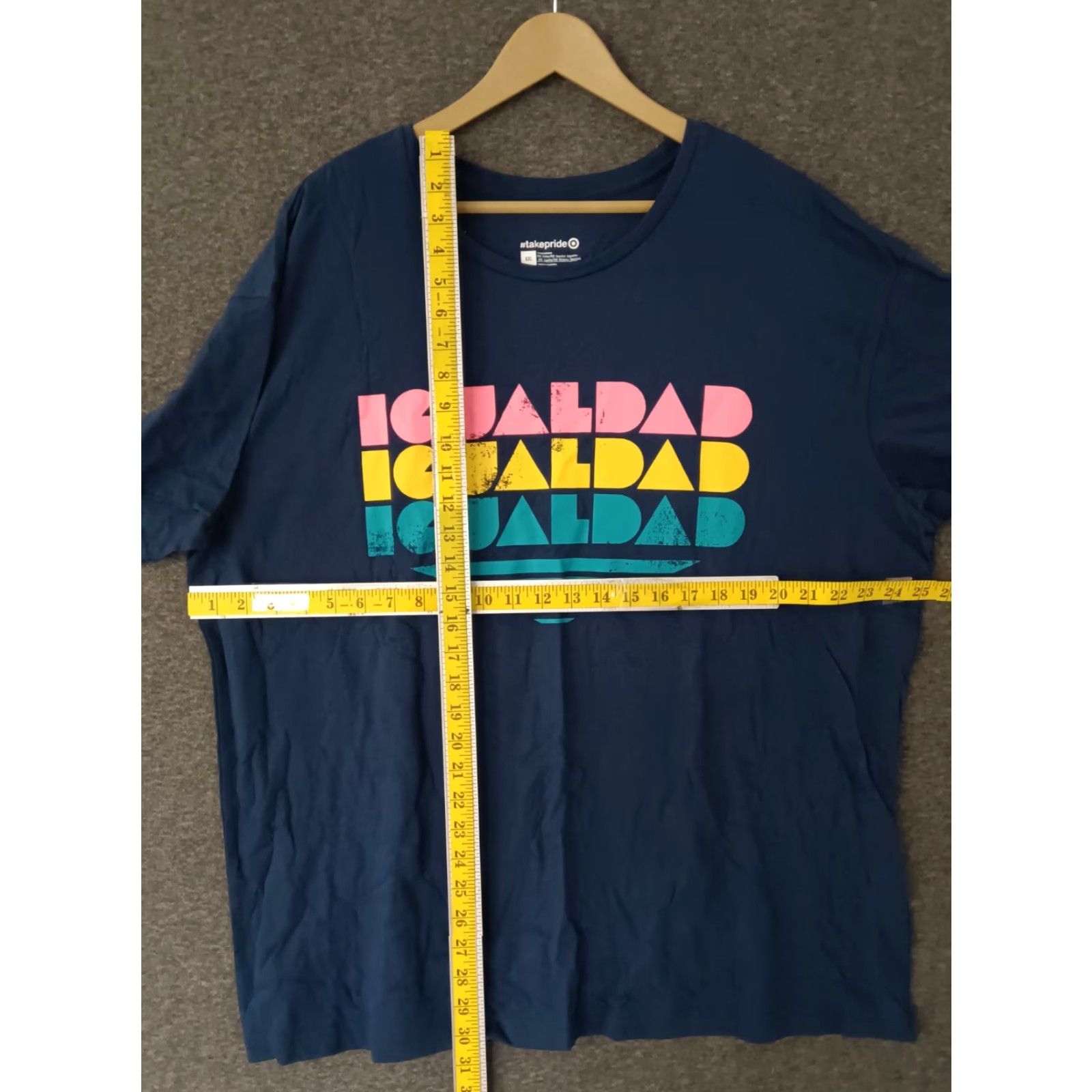 Vintage #takepride IgualDaD Equality T-Shirt XXL Adult Blue Unisex Men's Womens Size US XXL / EU 58 / 5 - 4 Thumbnail