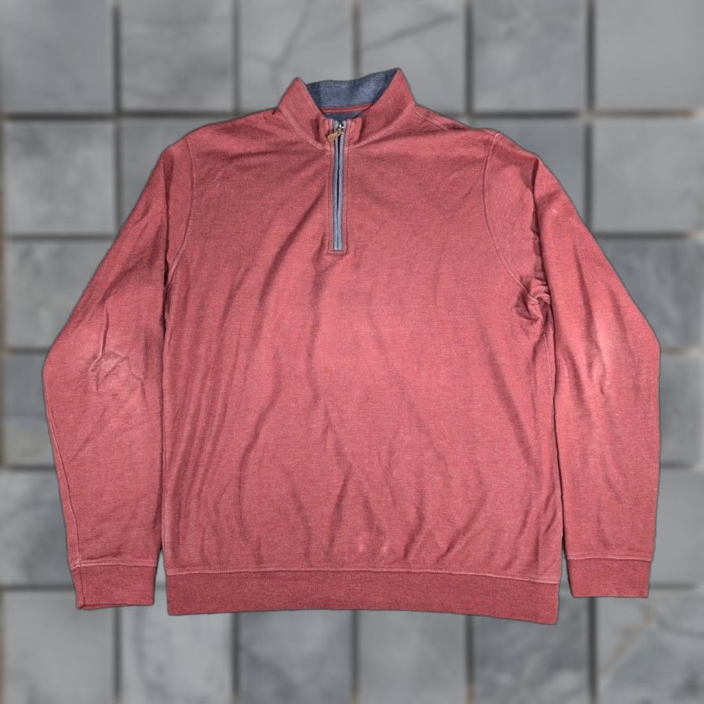johnnie-O johnnie-O Pullover Shirt 1/4-Zip Mens L Red Knit 1/4 Zip Logo Vintage: No Classic Beach preppy Sports Size US L / EU 52-54 / 3 - 1 Thumbnail