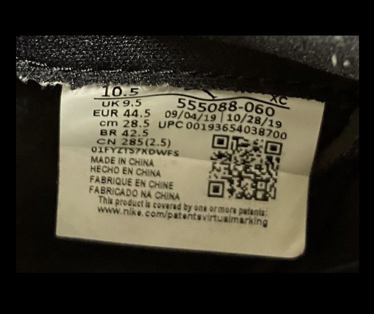 Jordan Brand Nike Air Jordan 1 Retro High OG Black/Red 2019 Size US 9.5 / EU 42-43 - 11 Thumbnail