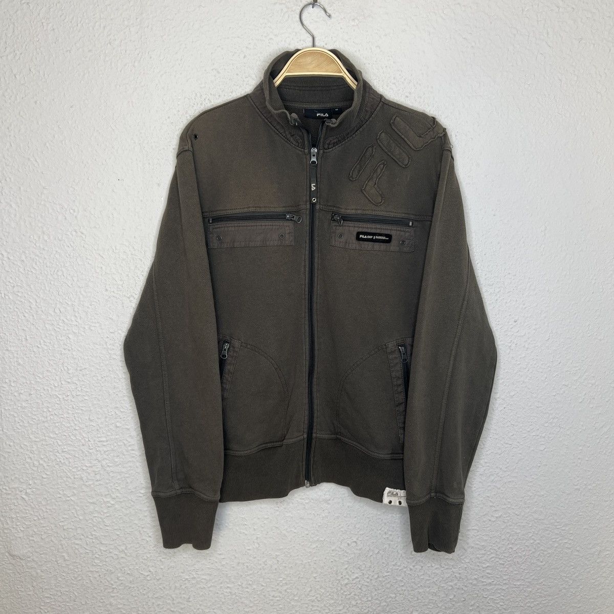 Fila × Vintage 1990s FILA EMBROIDERED FOREST GREEN SWEATSHIRT UTILITY Size US M / EU 48-50 / 2 - 1 Thumbnail