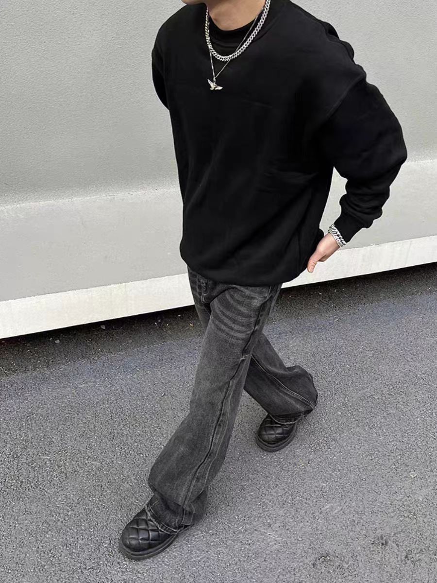 Designer × Jean × Vintage Street Vintage Y2K Baggy Micro Flare Jeans Size US 34 / EU 50 - 4 Thumbnail
