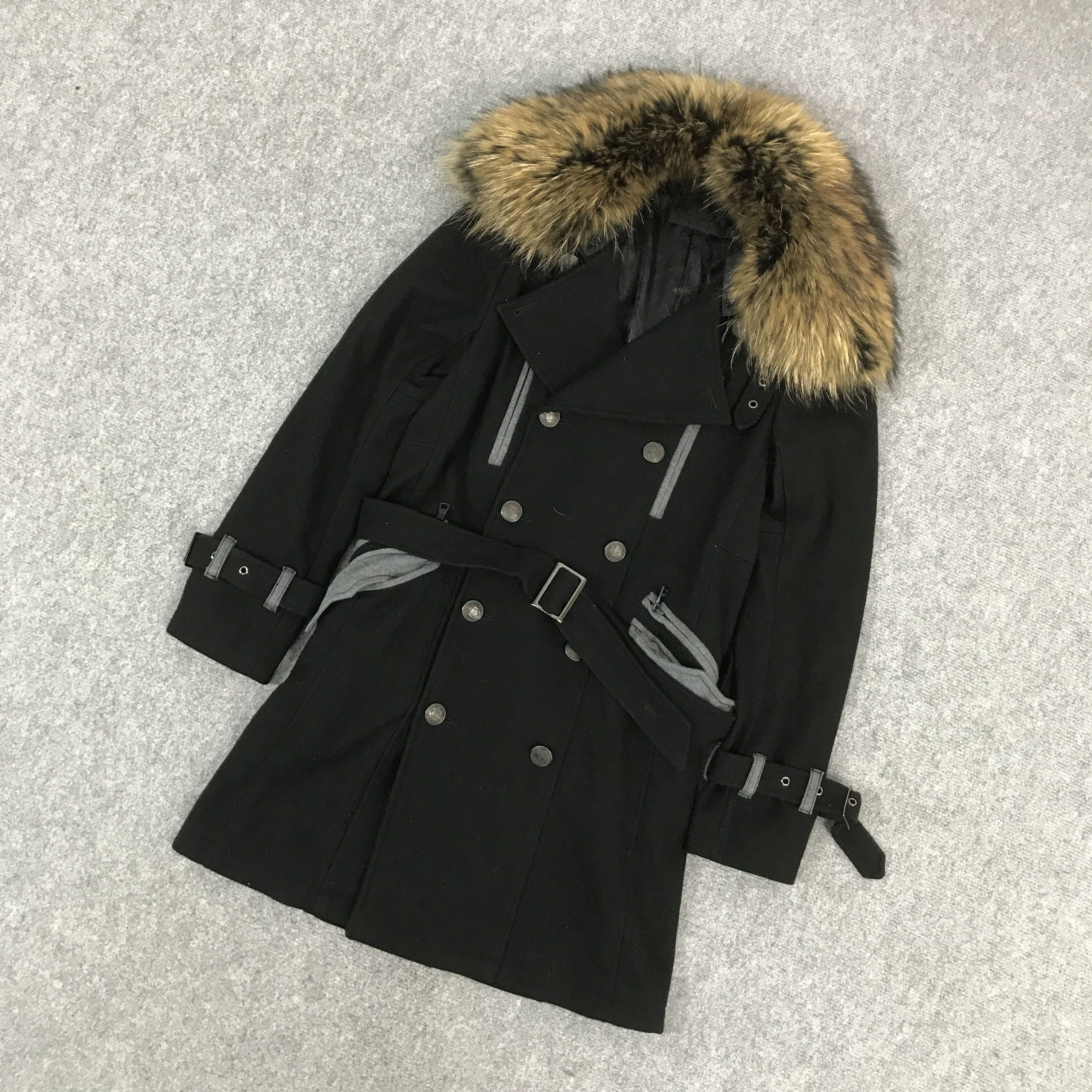 GOSTAR DE FUGA × If Six Was Nine × Japanese Brand FUGA DOUBLE BREASTED FUR COLLAR WOOL JACKET Size US S / EU 44-46 / 1 - 5 Thumbnail