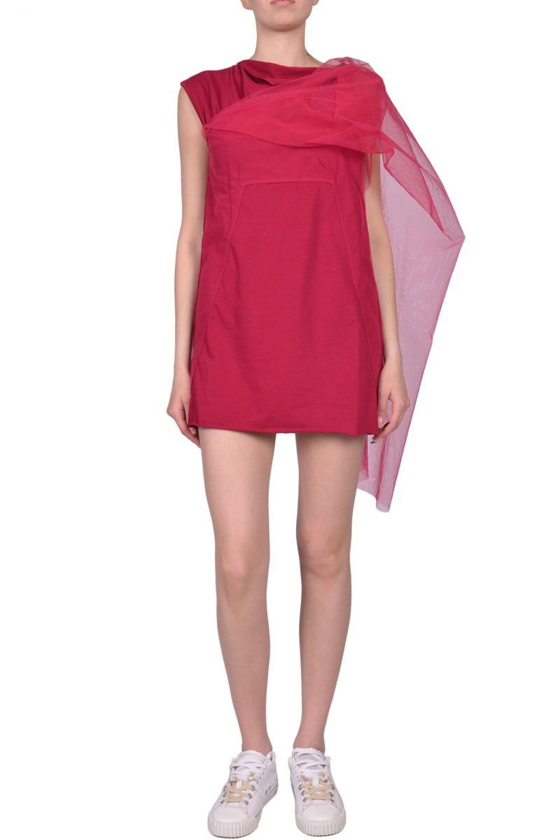 Rick Owens Last Rick Owens Tule Cape Shoulder Dress Top in Pink Size M / US 6-8 / IT 42-44 - 2 Thumbnail