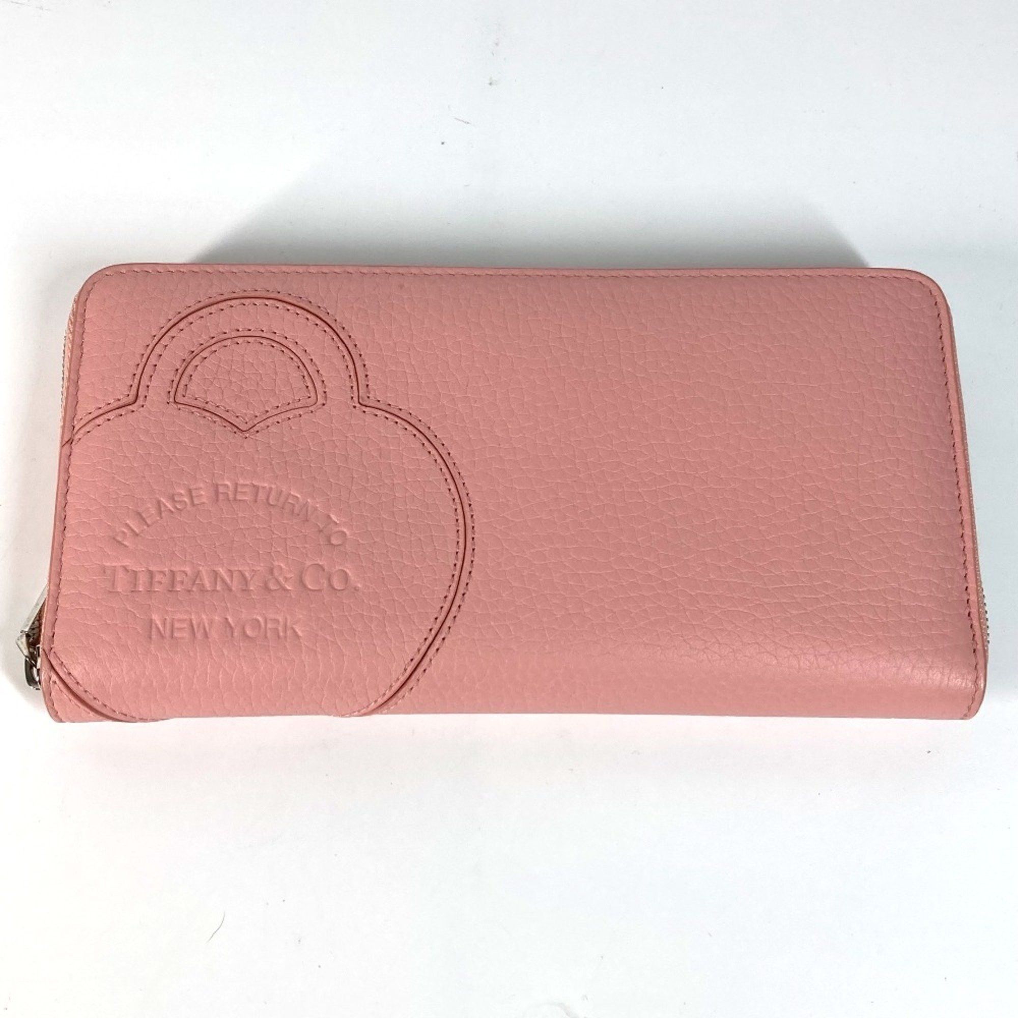 Tiffany & Co. TIFFANY & Co. 72458575 Japan-exclusive Return to Tiffany Heart Large Zip Wallet, Women's Leather, Blush Pink Size ONE SIZE - 1 Thumbnail