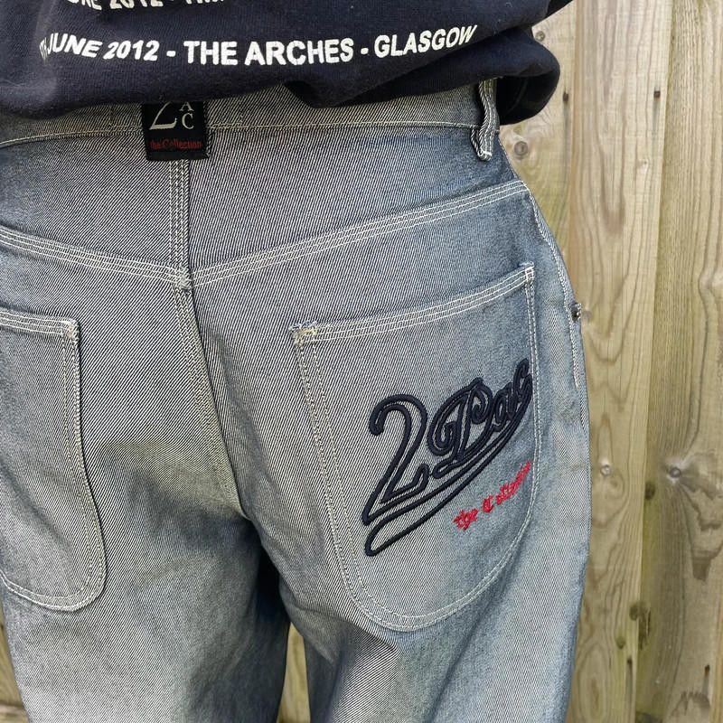 Designer 90s baggy silver 2pac hip hop Trousers Size US 32 / EU 48 - 4 Thumbnail