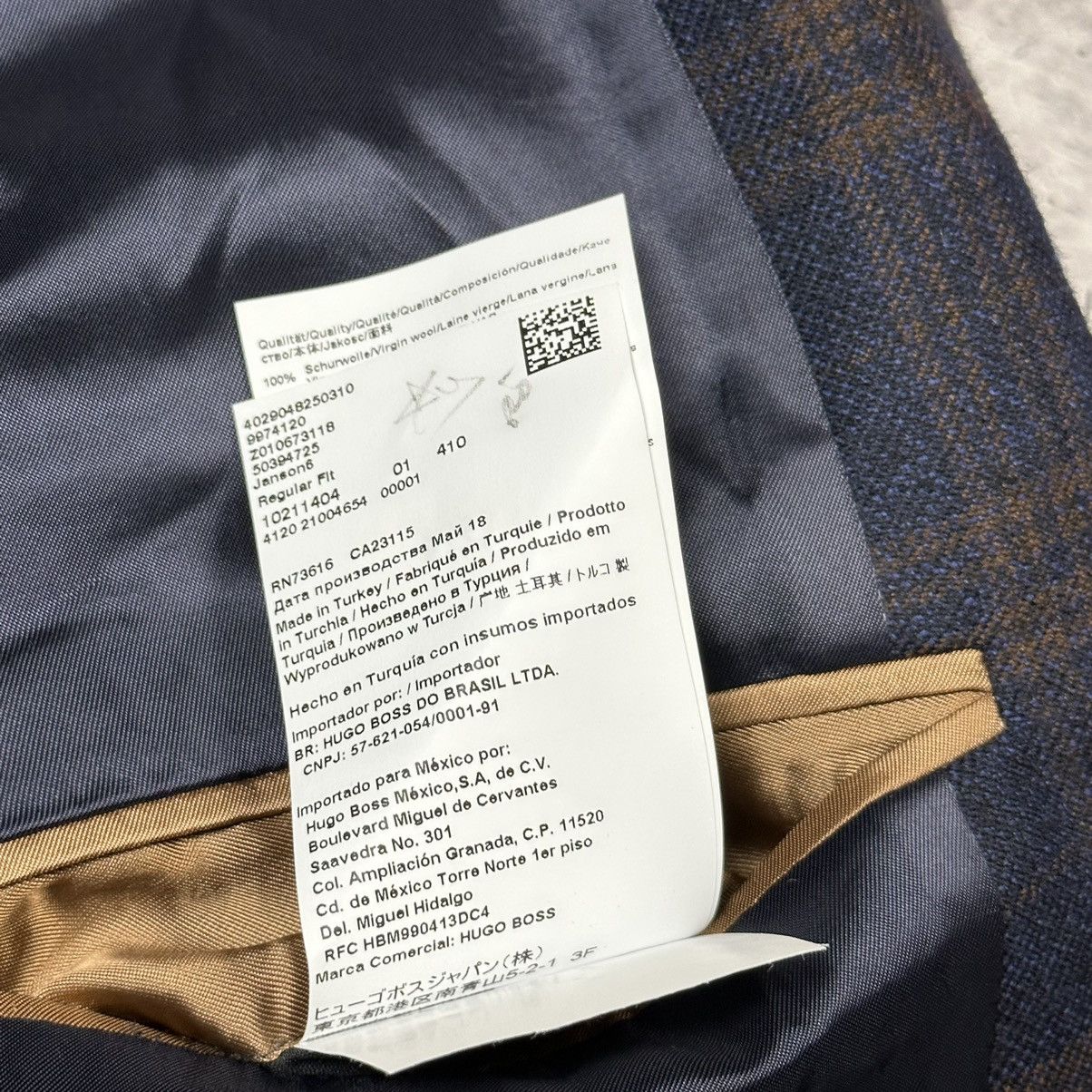 Hugo Boss Hugo Boss Janson Regular Fit Sport Blazer Check Wool Men’s Size 52R - 15 Thumbnail
