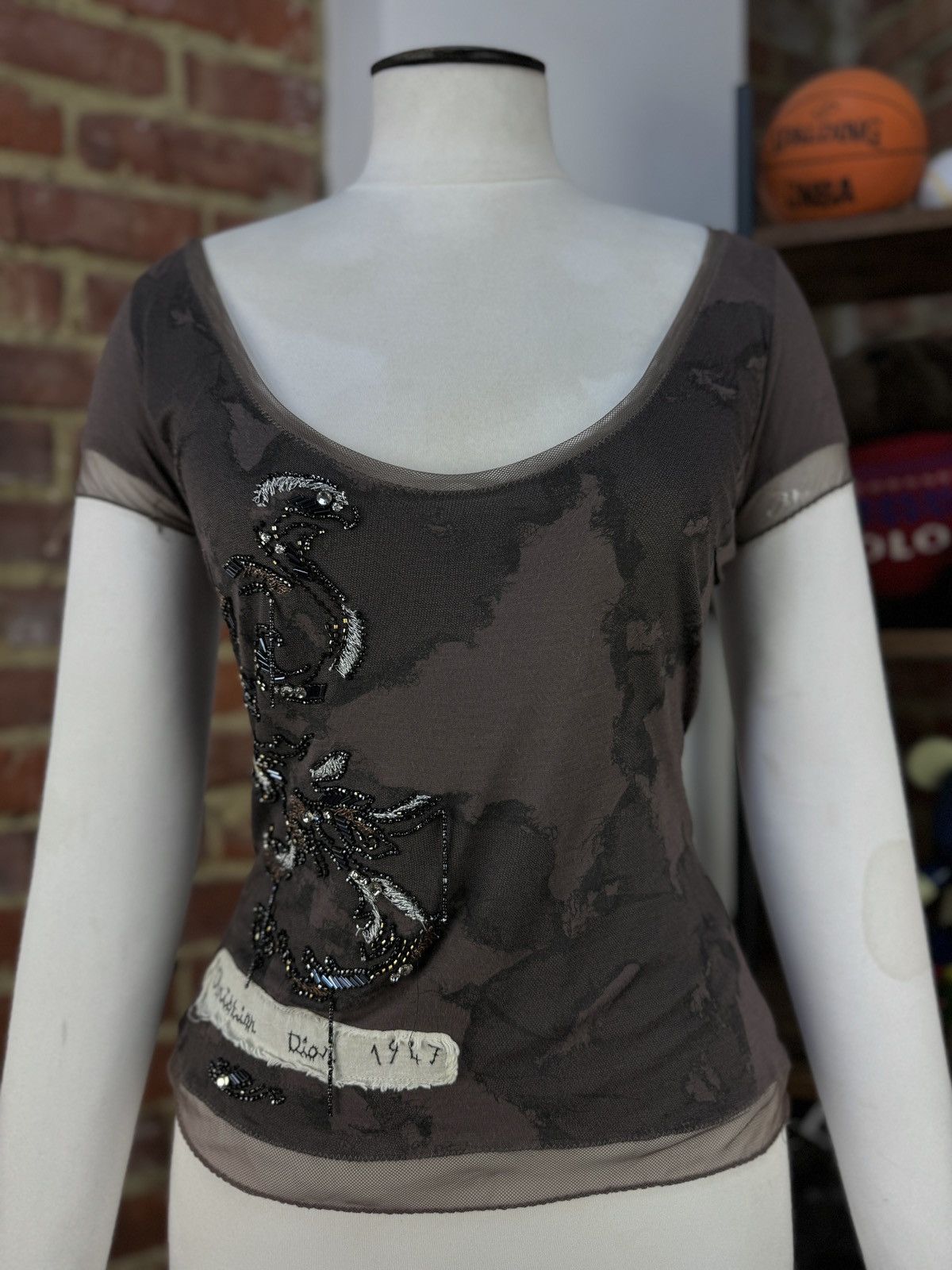 Designer × Dior × Vintage CHRISTIAN DIOR Boutique John Galliano Vintage Top T-Shirt Size M / US 6-8 / IT 42-44 - 1 Thumbnail