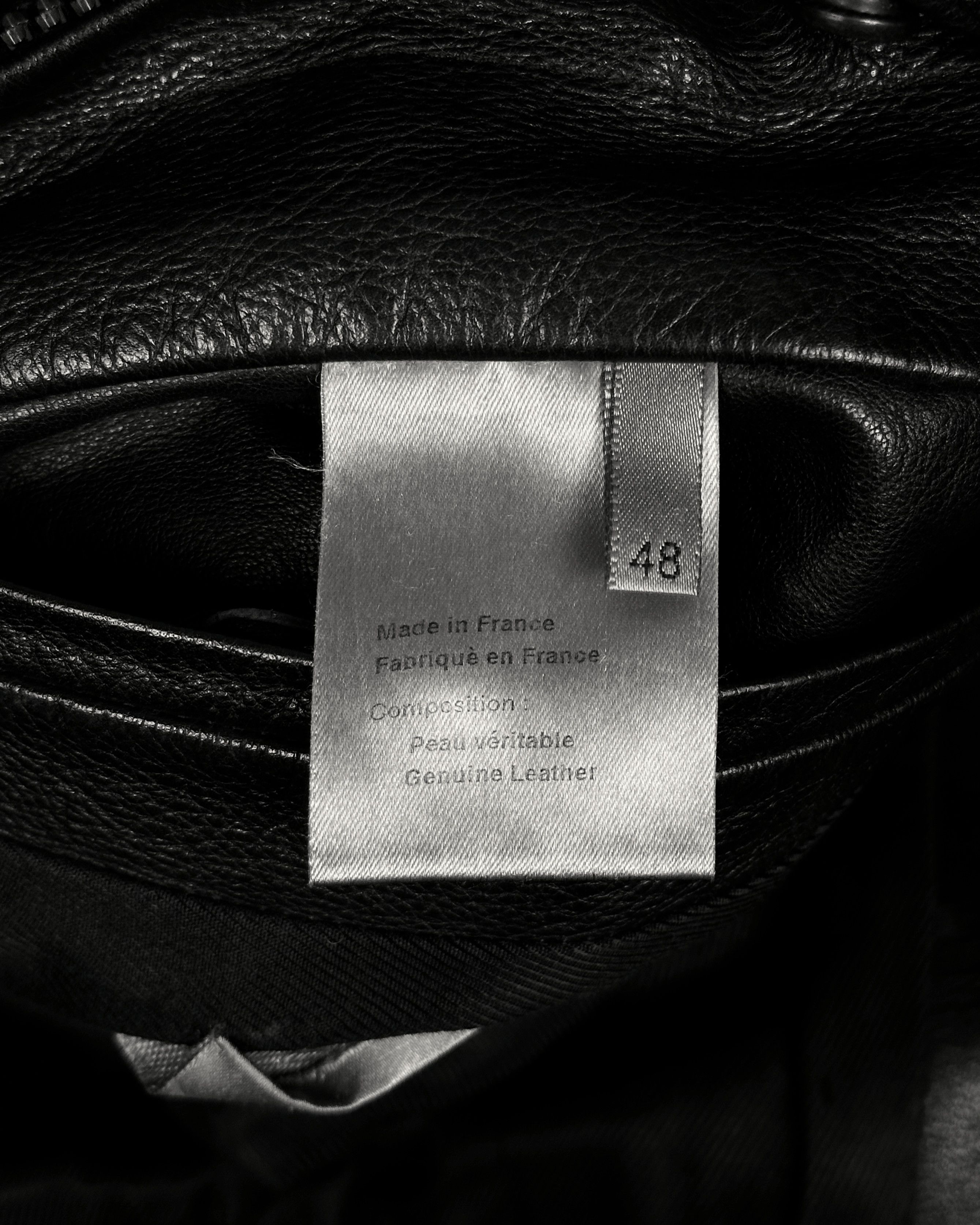 Dior Dior Homme Luster Zipper Sleeves Leather Bomber Jacket Size US M / EU 48-50 / 2 - 23 Thumbnail