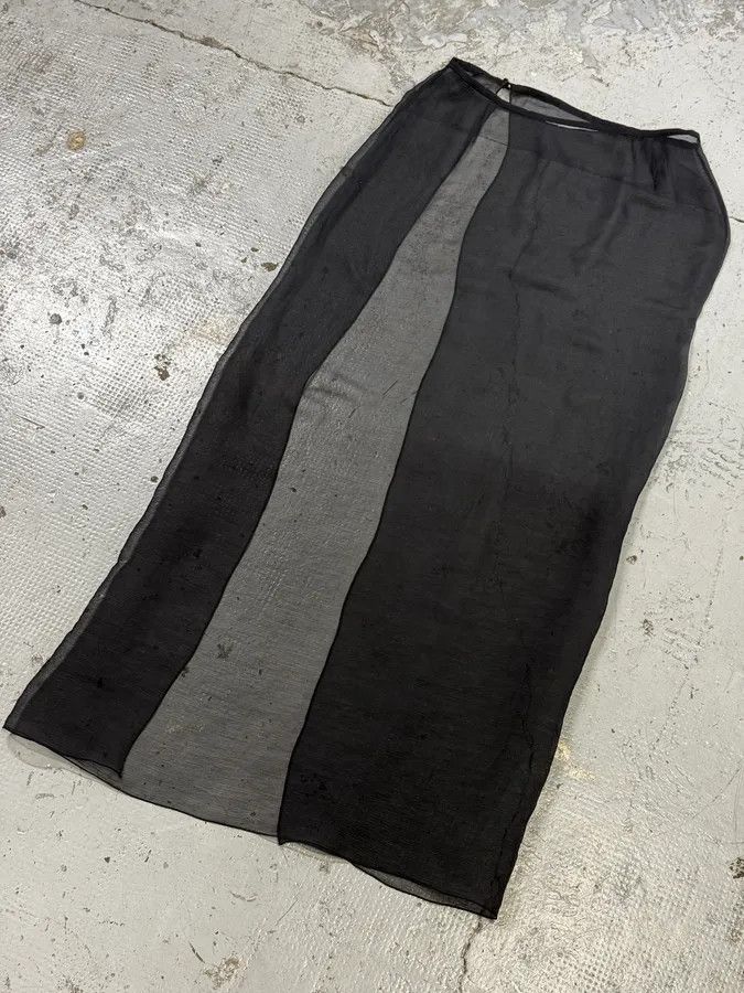 Giorgio Armani Giorgio Armani Blue Grey Gradient Clear Shirt & Skirt Organza Set Size S / US 4 / IT 40 - 16 Thumbnail
