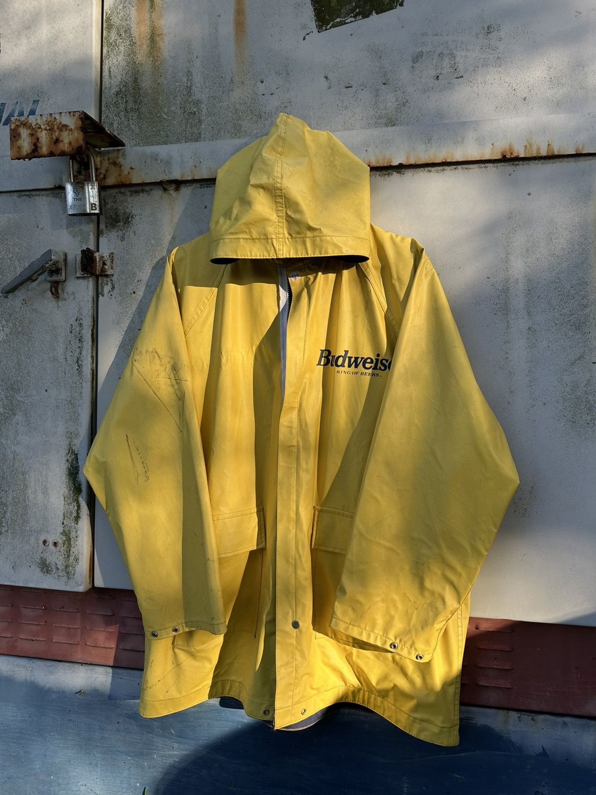 Budweiser 👹Vintage Budweiser Reversible Waterproof Long Rain Jacket Size US L / EU 52-54 / 3 - 2 Thumbnail