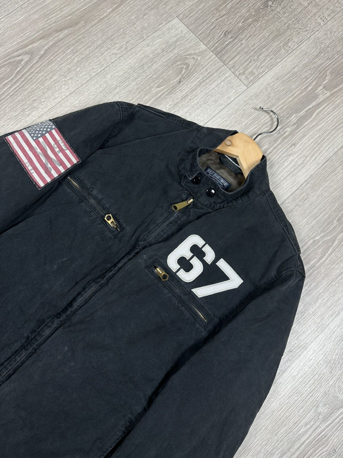 Lauren Ralph Lauren Vintage Polo Ralph Lauren Jeans USA Flag Moto Jacket Size US M / EU 48-50 / 2 - 2 Thumbnail