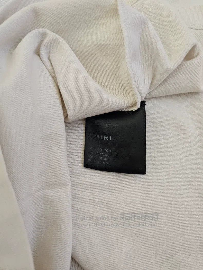 Amiri Amiri Size M Beige T-shirt short sleeve cracked logo Size US M / EU 48-50 / 2 - 5 Thumbnail