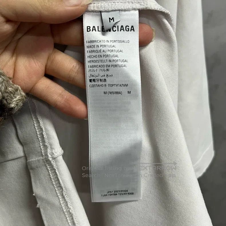 Balenciaga Balenciaga White letter pattern print round neck pullover Size US M / EU 48-50 / 2 - 4 Thumbnail