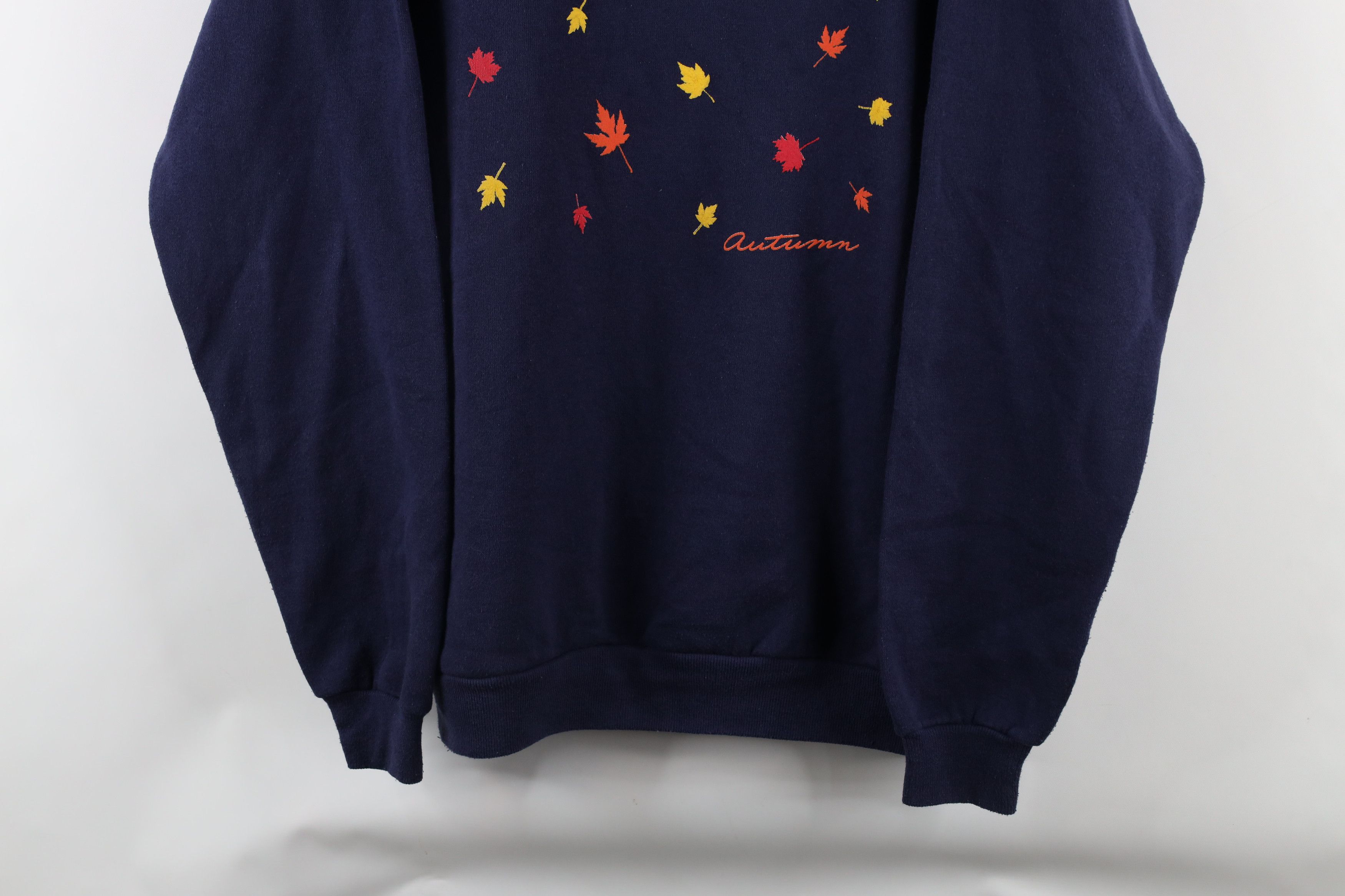 Vintage Vintage 90s Streetwear Out Autumn Leaves Sweatshirt USA Size XL / US 12-14 / IT 48-50 - 3 Thumbnail