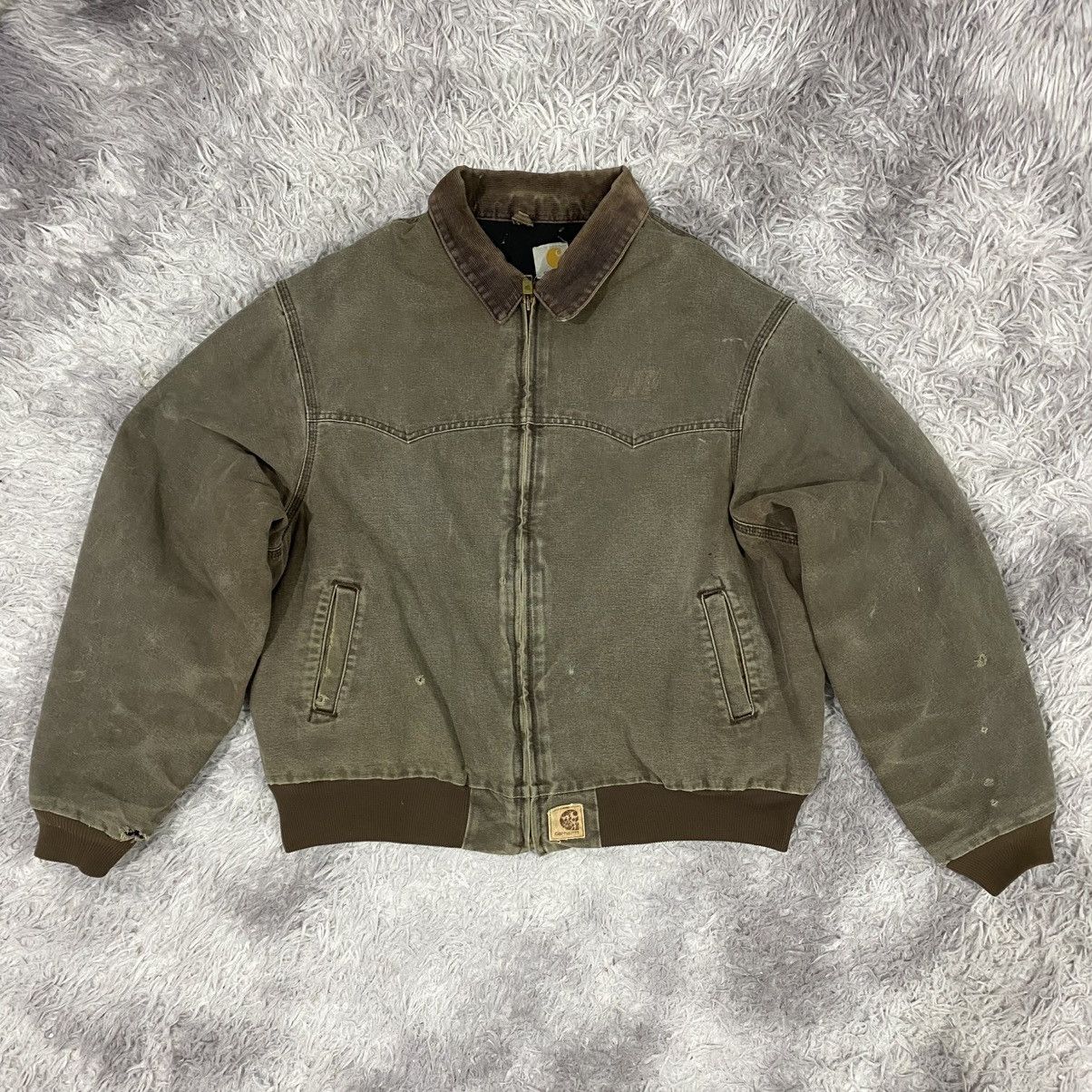 Carhartt Vintage carhartt jacket duck canvas santa fe work zipper Size US L / EU 52-54 / 3 - 1 Thumbnail