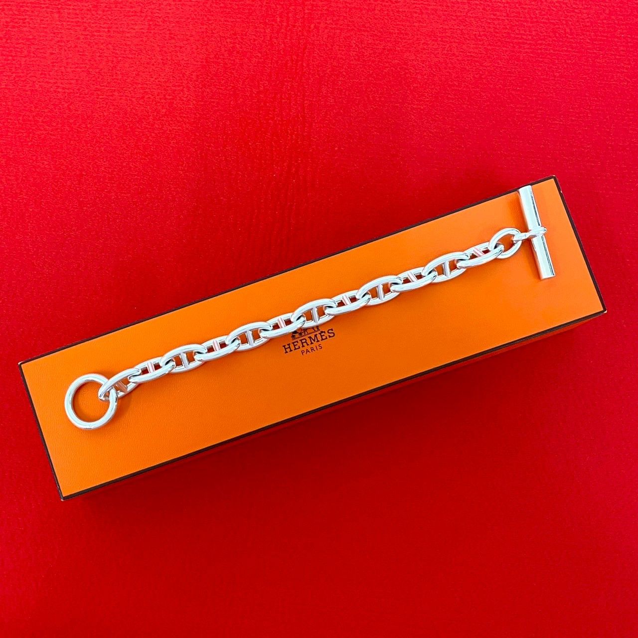 Hermes Hermes Hermès Chaîne d'Ancre GM12 Silver925 Bracelet Precious Metal Bracelet DUTY FREE for USA Size ONE SIZE - 1 Thumbnail