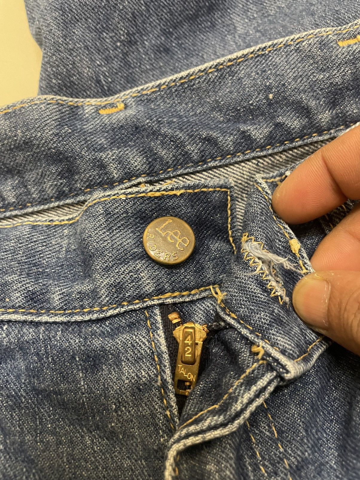 Vintage Vtg 70s Lee Riders High Rise Flare Jeans Talon 42 Zipper Size US 29 - 9 Thumbnail