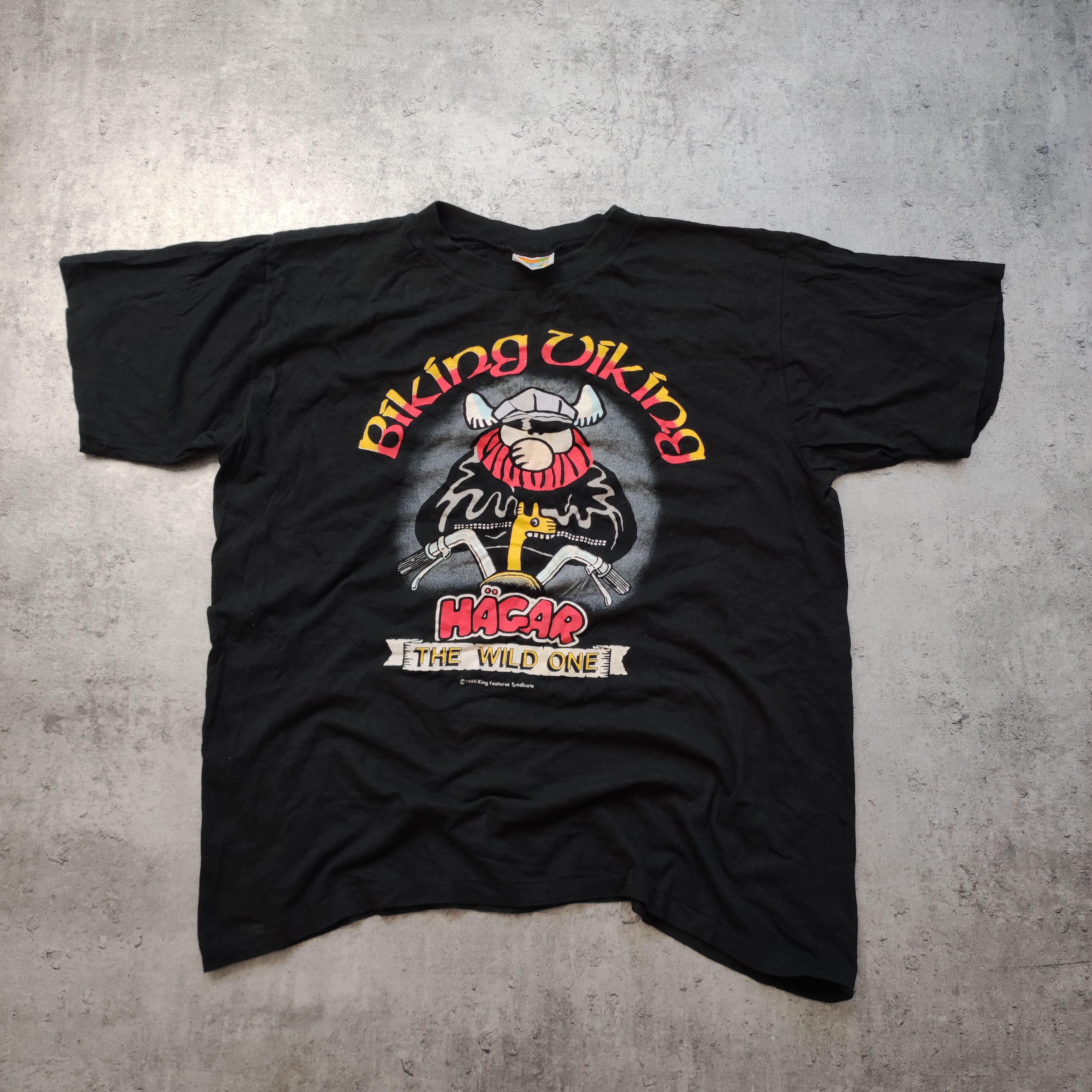 Vintage Vintage RARE 1990 Biking Viking Merch Promo Tee Size US L / EU 52-54 / 3 - 2 Thumbnail