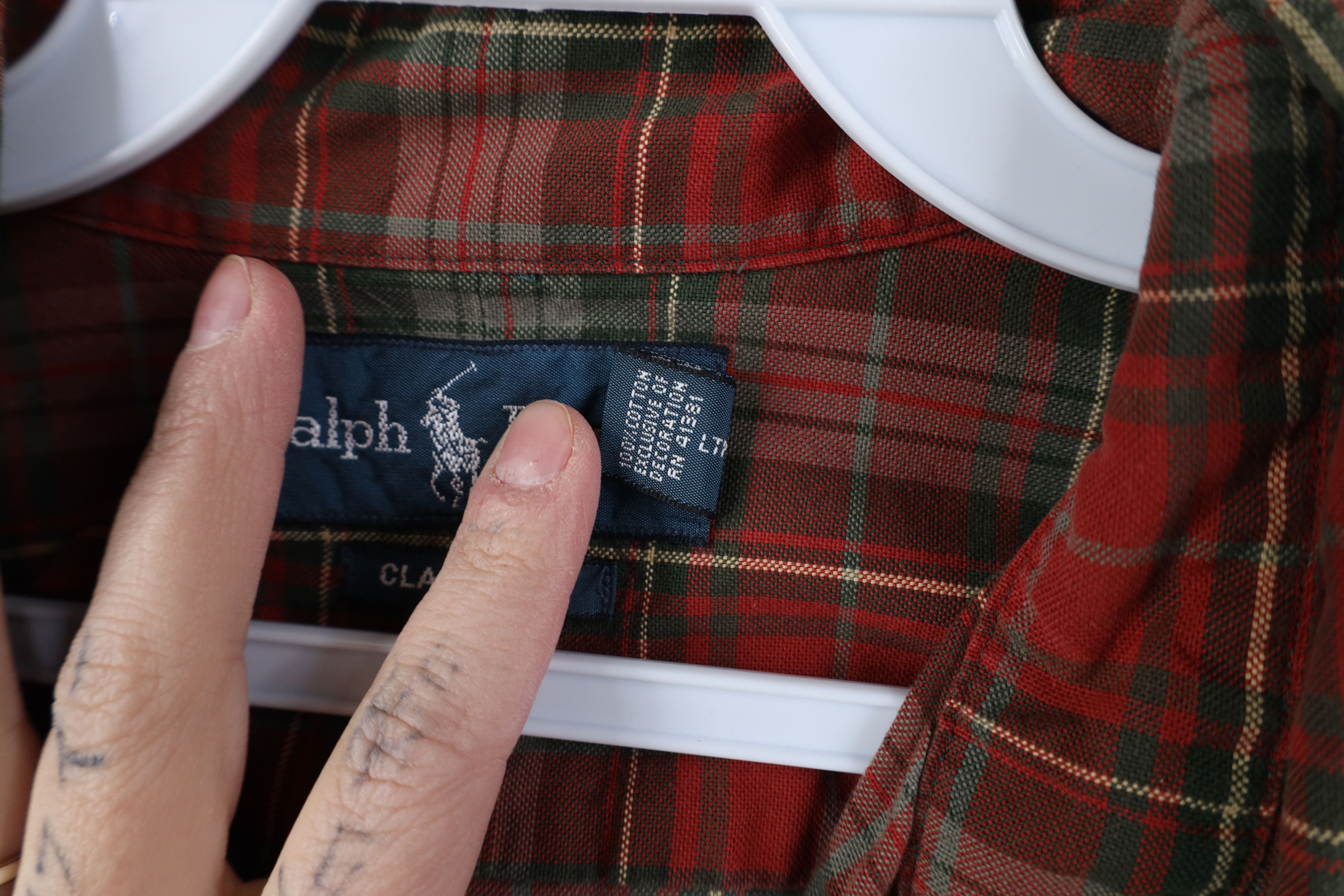 Ralph Lauren Vintage 90s Ralph Lauren Collared Button Down Shirt Plaid Size US XL / EU 56 / 4 - 8 Thumbnail