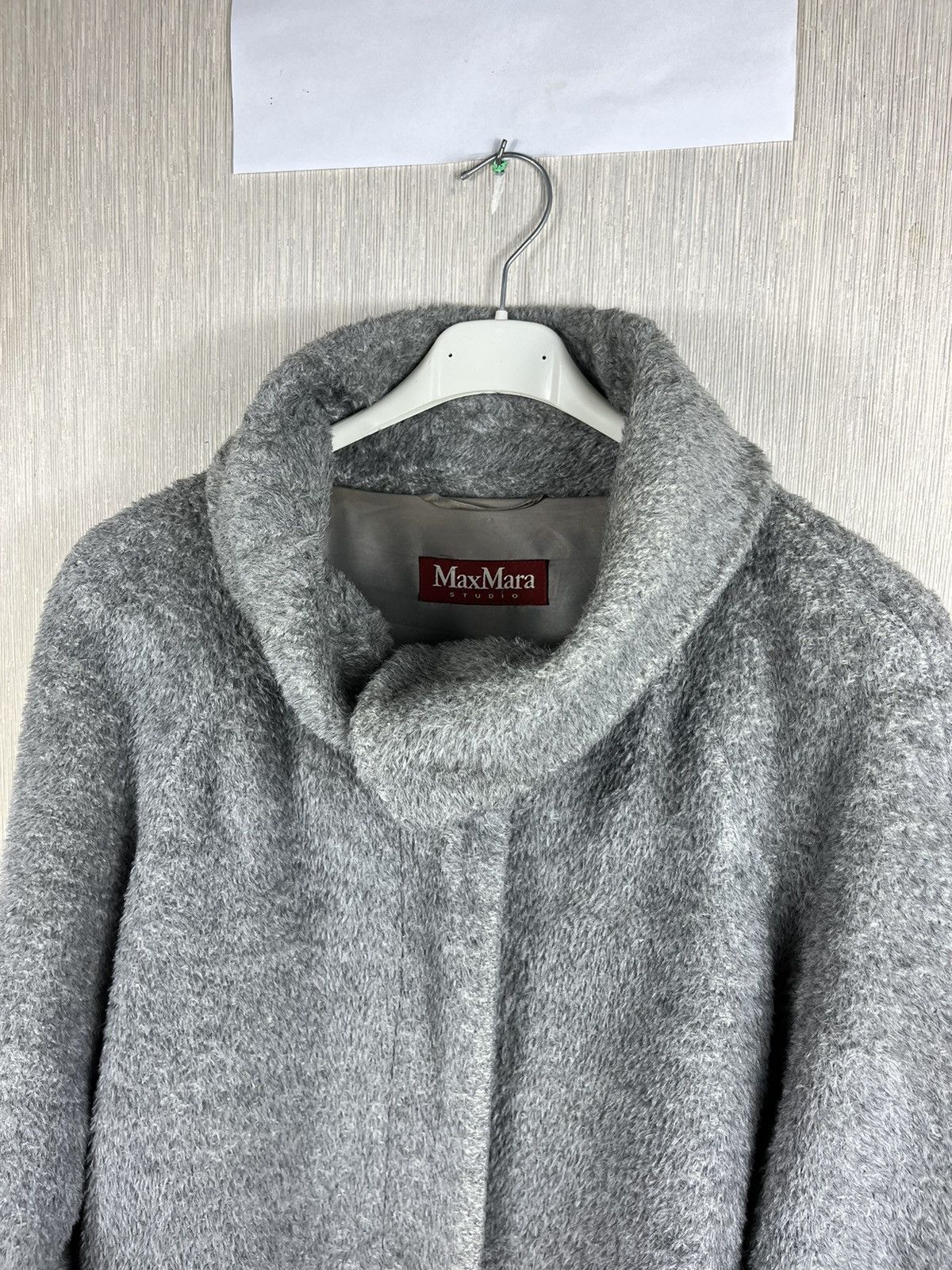 Designer × Max Mara Max Mara Studio alpaca wool coat fuzzy hairy Size M / US 6-8 / IT 42-44 - 15 Thumbnail