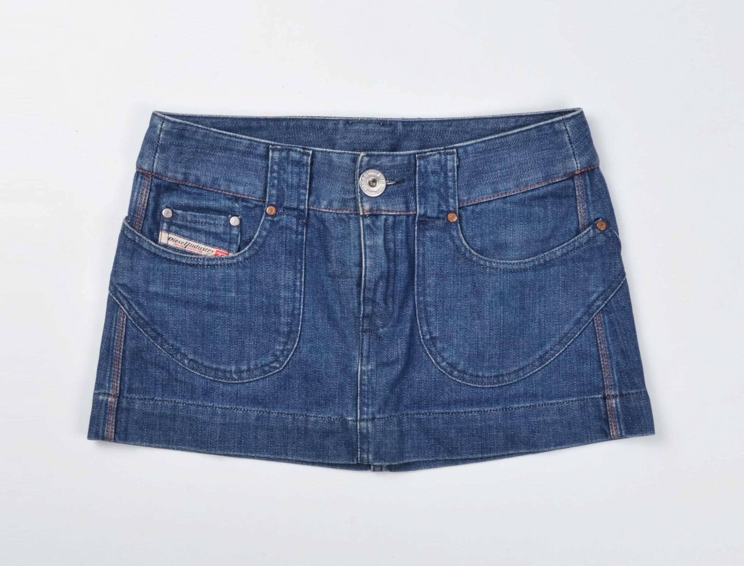 Diesel Vintage Diesel Y2K Denim Grunge Mini Skirt Size 30" / US 8 / IT 44 - 1 Thumbnail