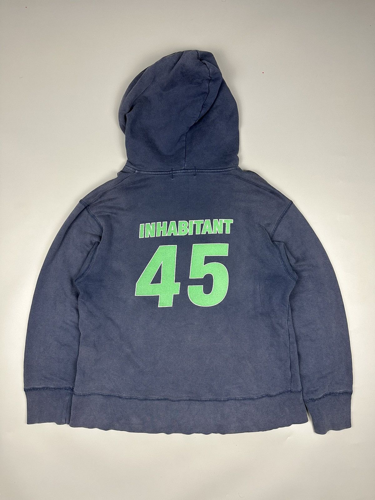 INHABIT × Japanese Brand Vintage Inhabitant 45 Track V Neck Hoodie Size US L / EU 52-54 / 3 - 2 Thumbnail