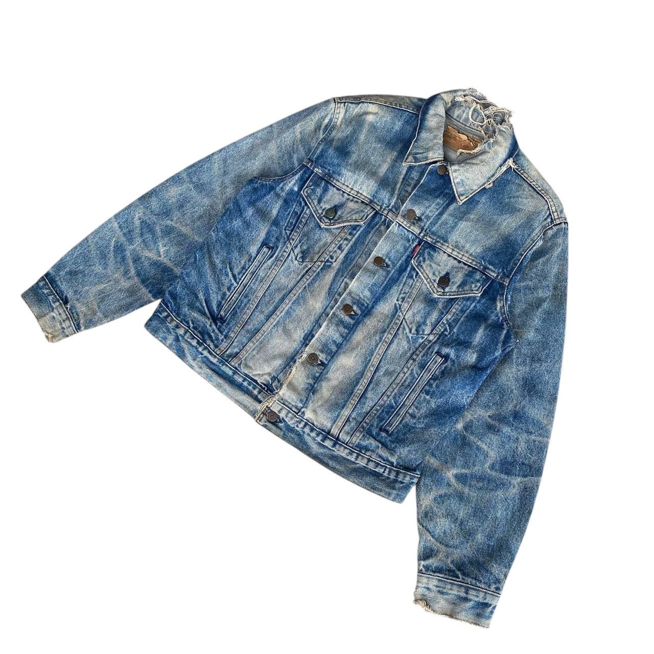 Levi's CRAZY PIECES LEVIS VINTAGE HONEYCOMBS FADED DISTRESSED DENIM Size US M / EU 48-50 / 2 - 10 Thumbnail