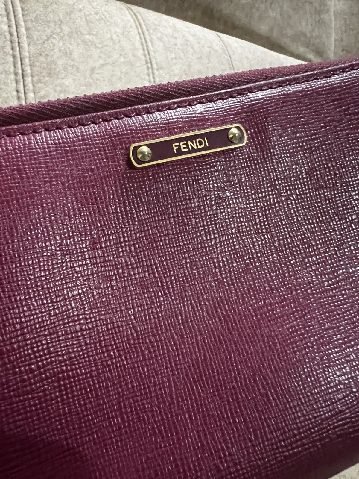 Fendi Fendi Vitello Elite Calfskin Leather Zip Around Long Wallets Size ONE SIZE - 9 Thumbnail