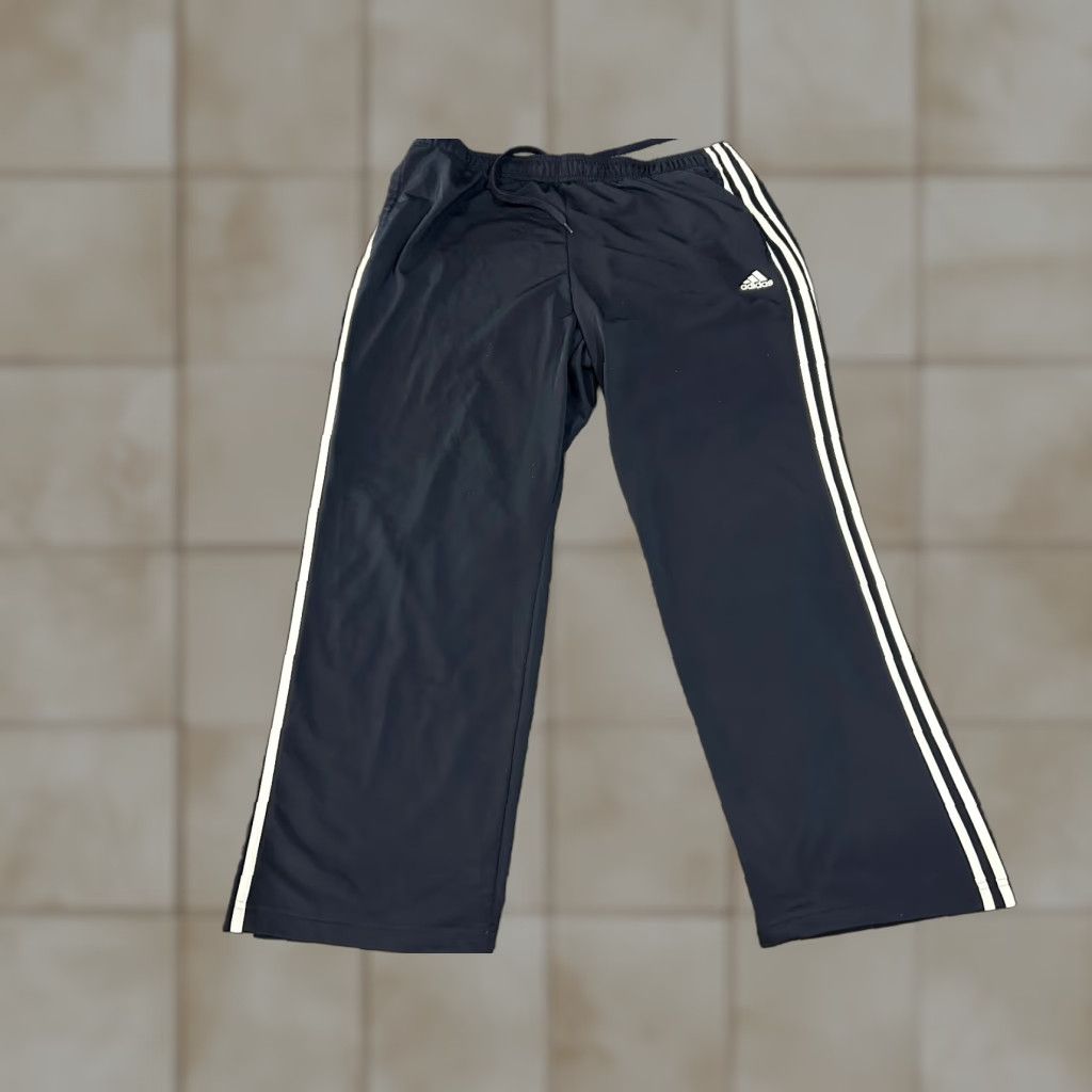 Adidas Adidas Track Pants Mens 2XL Blue Three Stripes Trefoil Athletic Casual Running Size US 39 - 1 Thumbnail