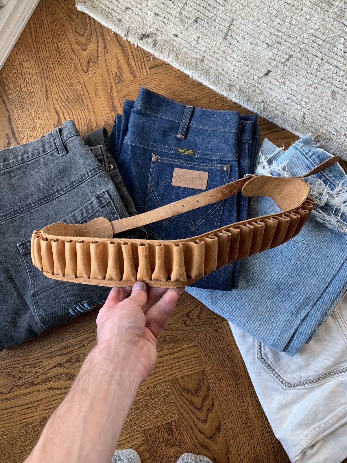 Japanese Brand × Vintage Vintage Shotgun Shell Ammo Belt Leather Hunting Utility USA Size ONE SIZE - 3 Thumbnail