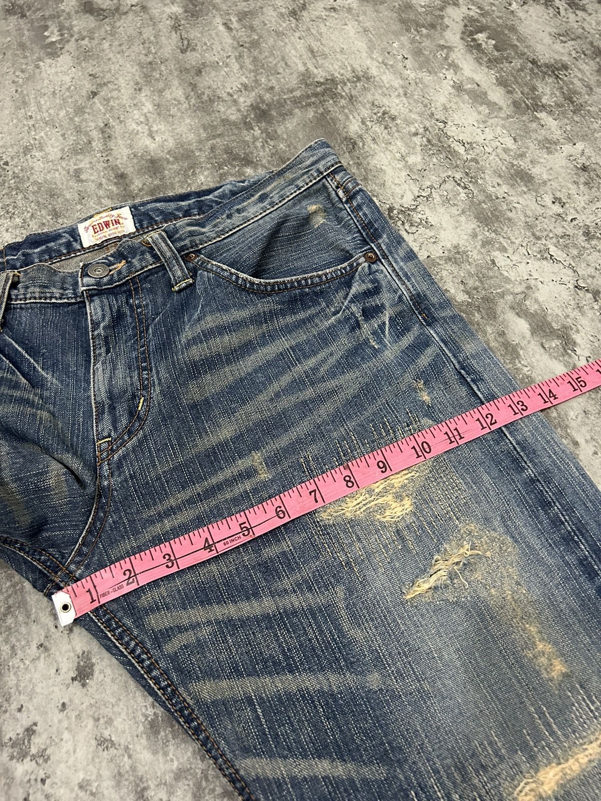 Edwin Vintage Edwin Japan Distressed Jeans Size US 36 / EU 52 - 17 Thumbnail