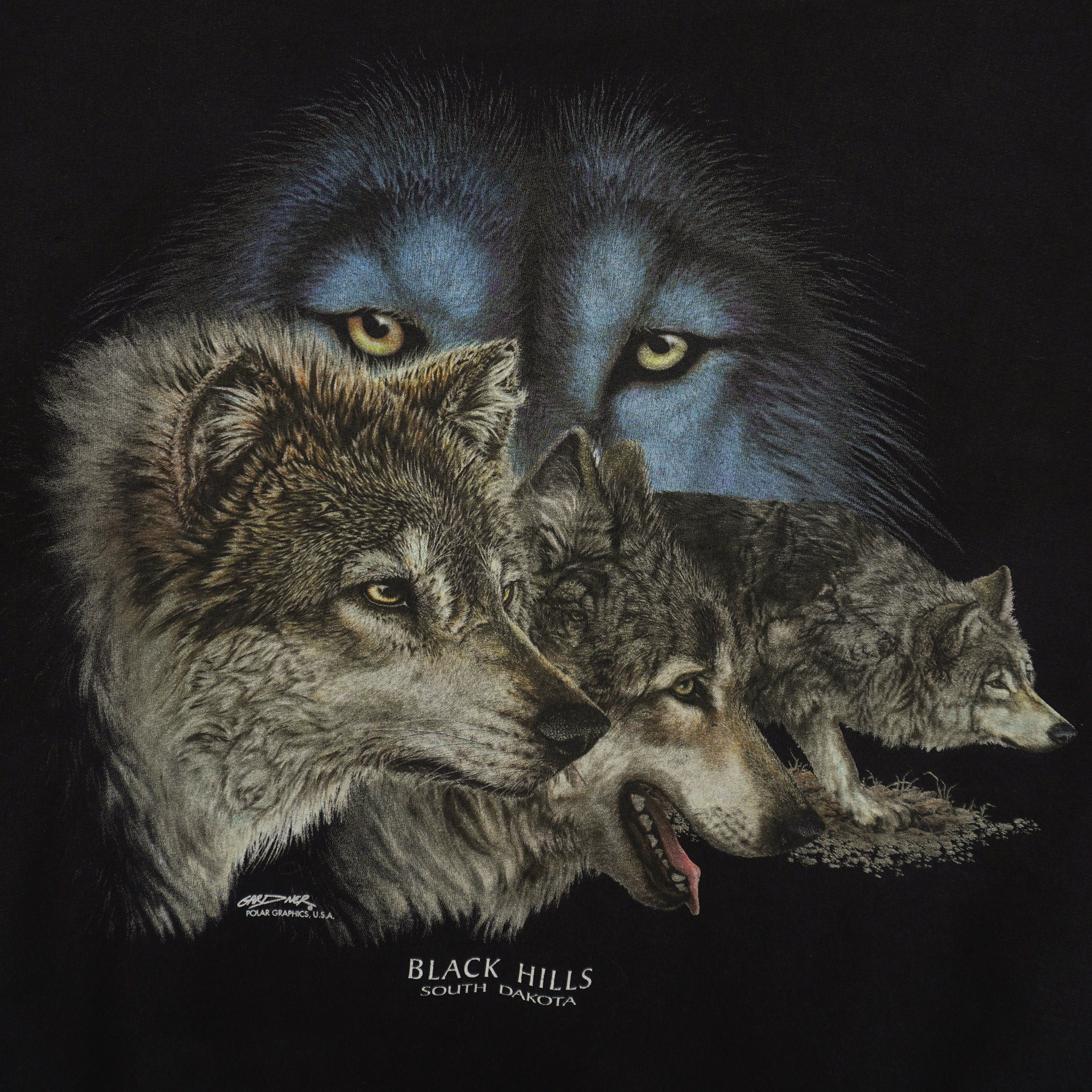 Gildan Vintage Black Hills Wolves Crew Neck Sweatshirt 2000s Size US XL / EU 56 / 4 - 4 Thumbnail