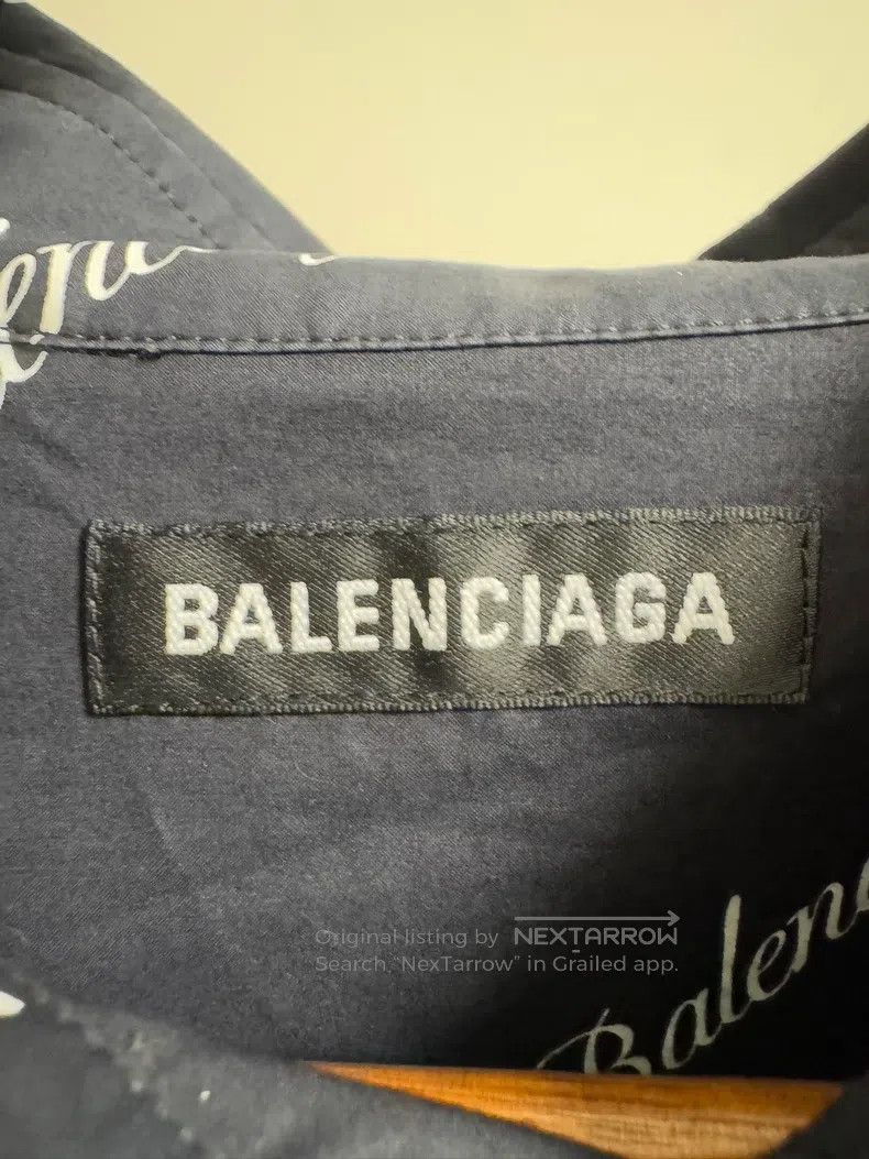 Balenciaga Balenciaga Black Fully Printed Logo Shirt Size XS / US 0-2 / IT 36-38 - 3 Thumbnail