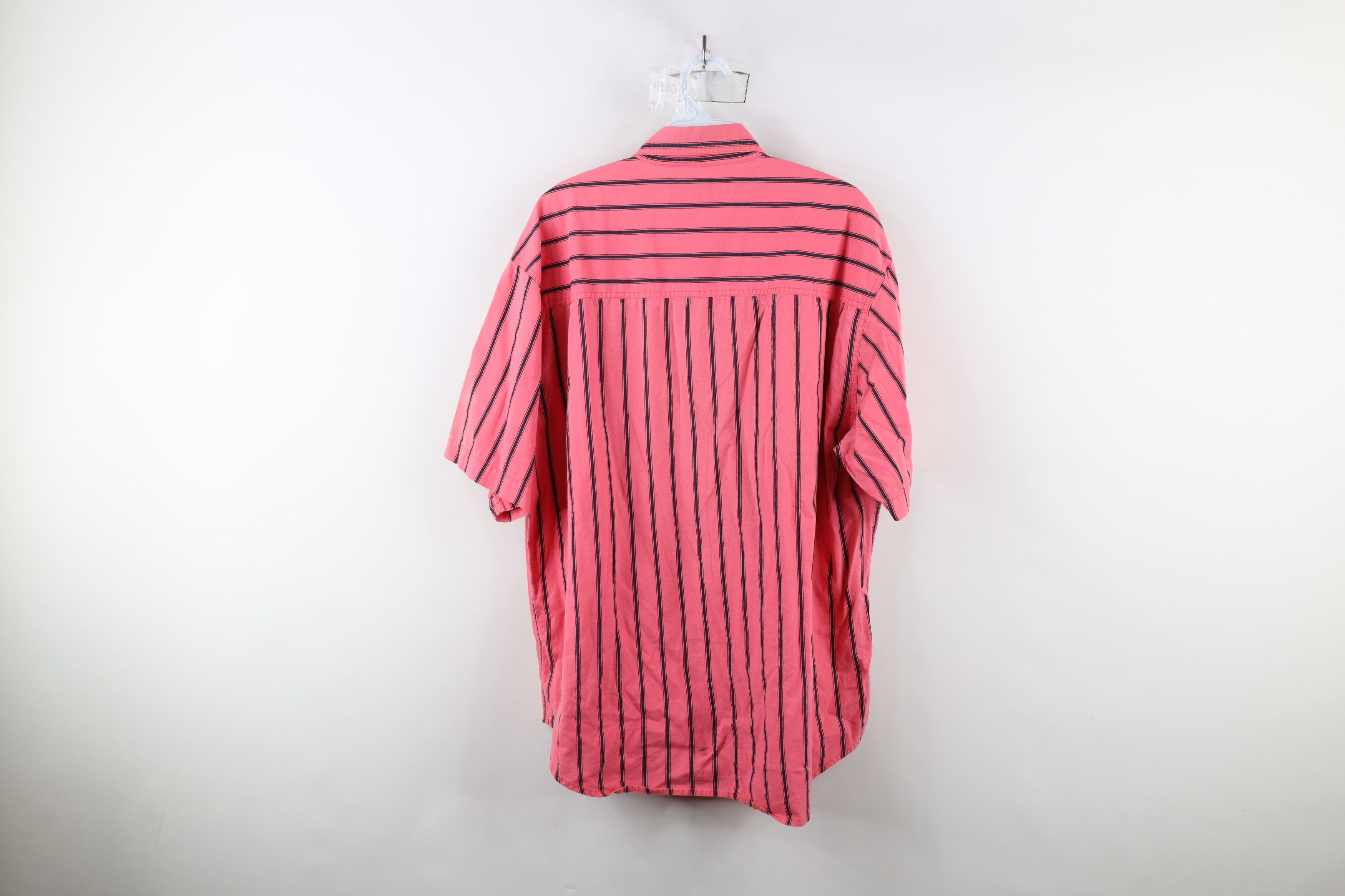 Vintage Vintage 90s Streetwear Striped Big Pocket Button Down Shirt Size US L / EU 52-54 / 3 - 11 Thumbnail