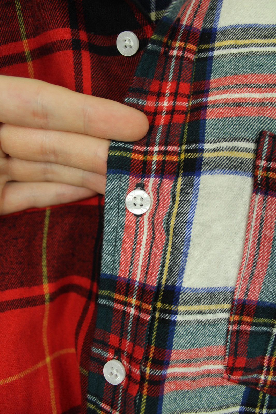 Stussy Vintage STUSSY Mix Plaid patchwork flannel S/M Size US S / EU 44-46 / 1 - 4 Thumbnail