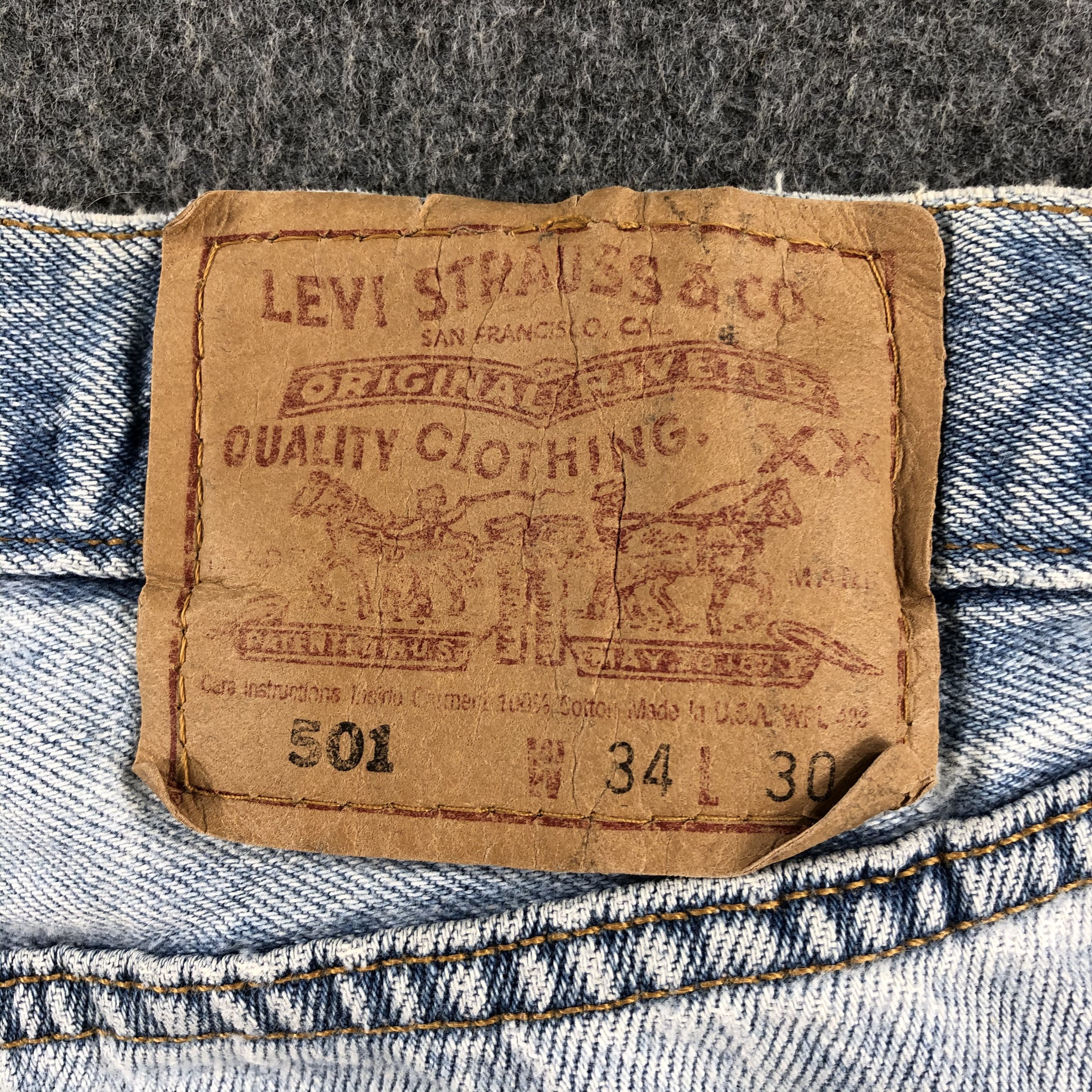 Levi's Vintage Blue Wash Levis 501 Jeans-J2556 Size US 32 / EU 48 - 5 Thumbnail