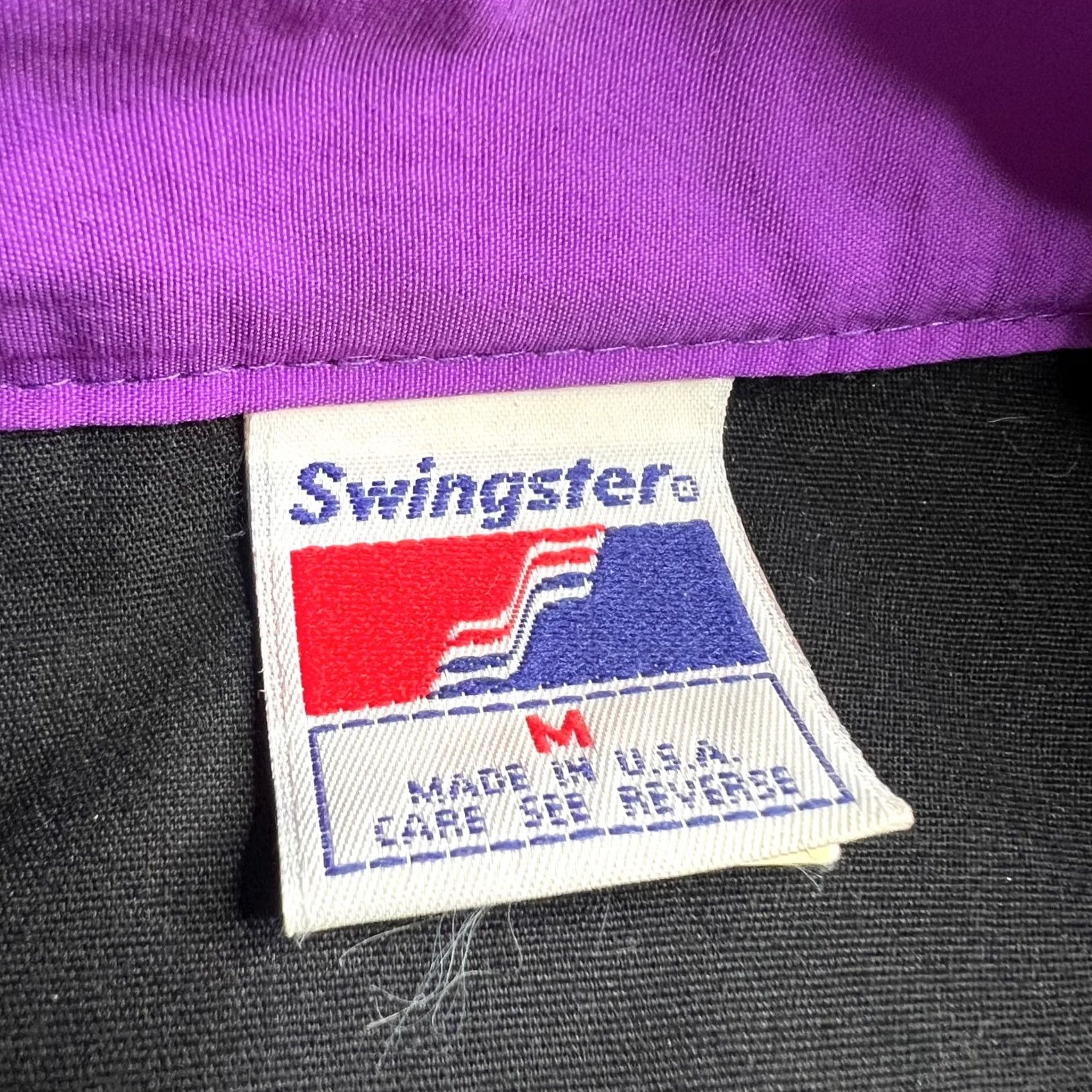 Vintage Vintage Swingster Louisville Speedway Jacket - Mens Medium Black Purple Satin Size US M / EU 48-50 / 2 - 5 Thumbnail