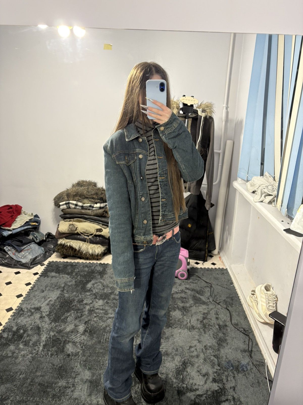 Moschino RARE Vintage Moschino Heavy Y2K Denim Jacket Size M / US 6-8 / IT 42-44 - 3 Thumbnail