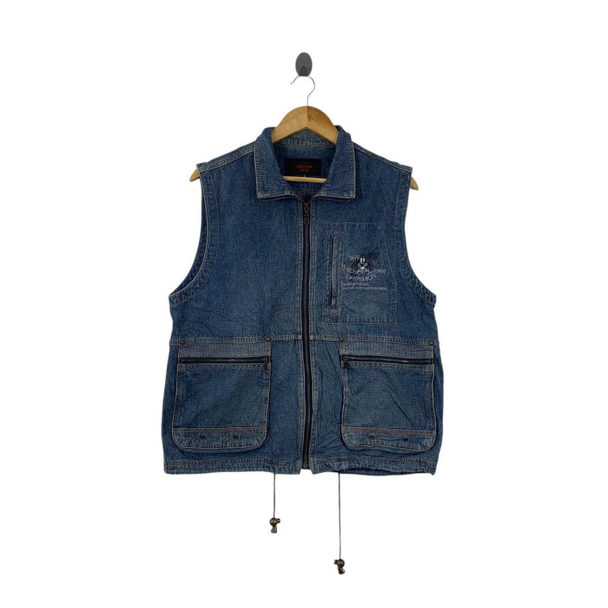 Jean-Louis Scherrer Vintage JEAN LOUIS FRADET Paris Cartoon Denim Jeans Vest Size L / US 10 / IT 46 - 1 Thumbnail