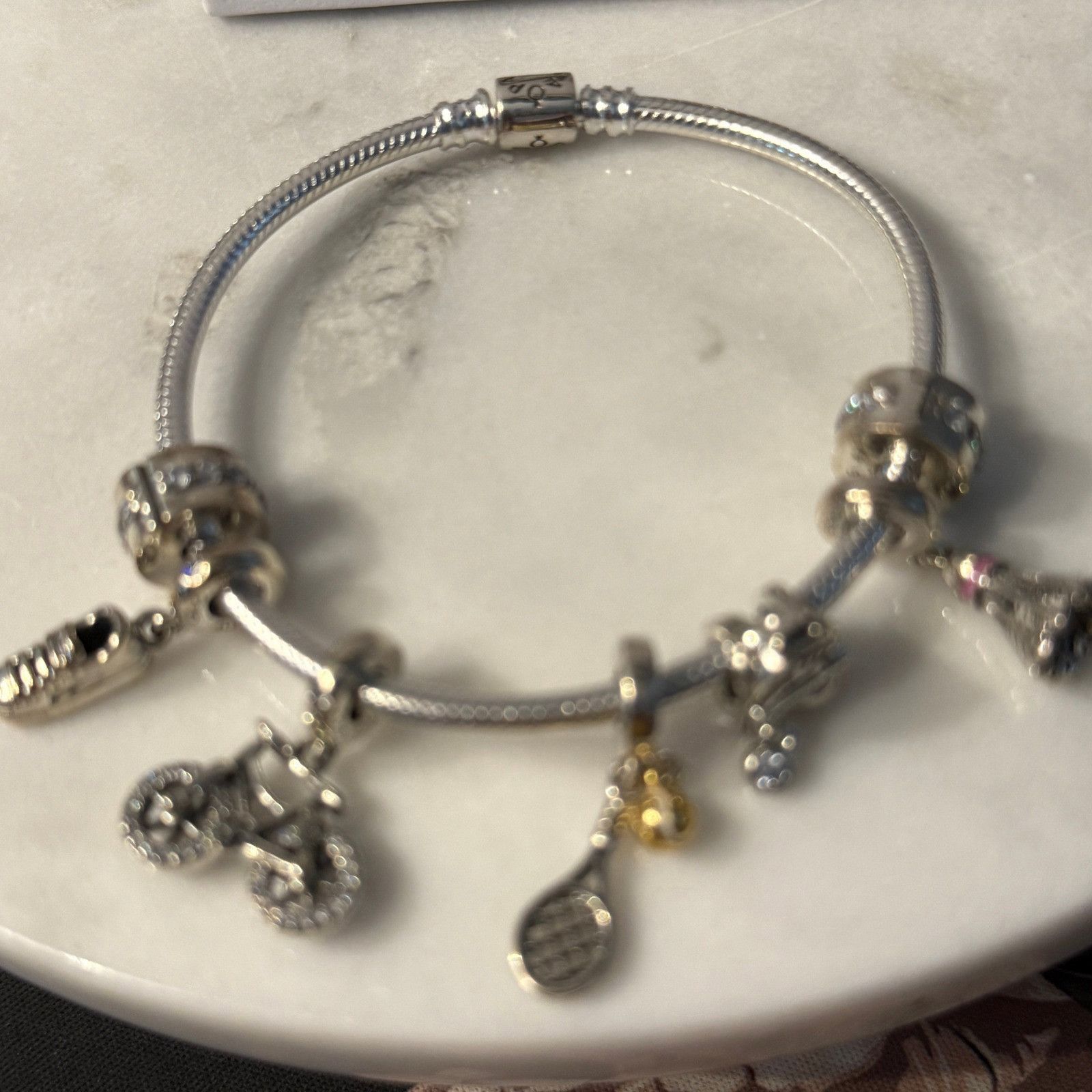 pandora Authentic Pandora, SZ 19Cm, Moments Silver Bracelet, 7 Adven Size ONE SIZE - 1 Thumbnail