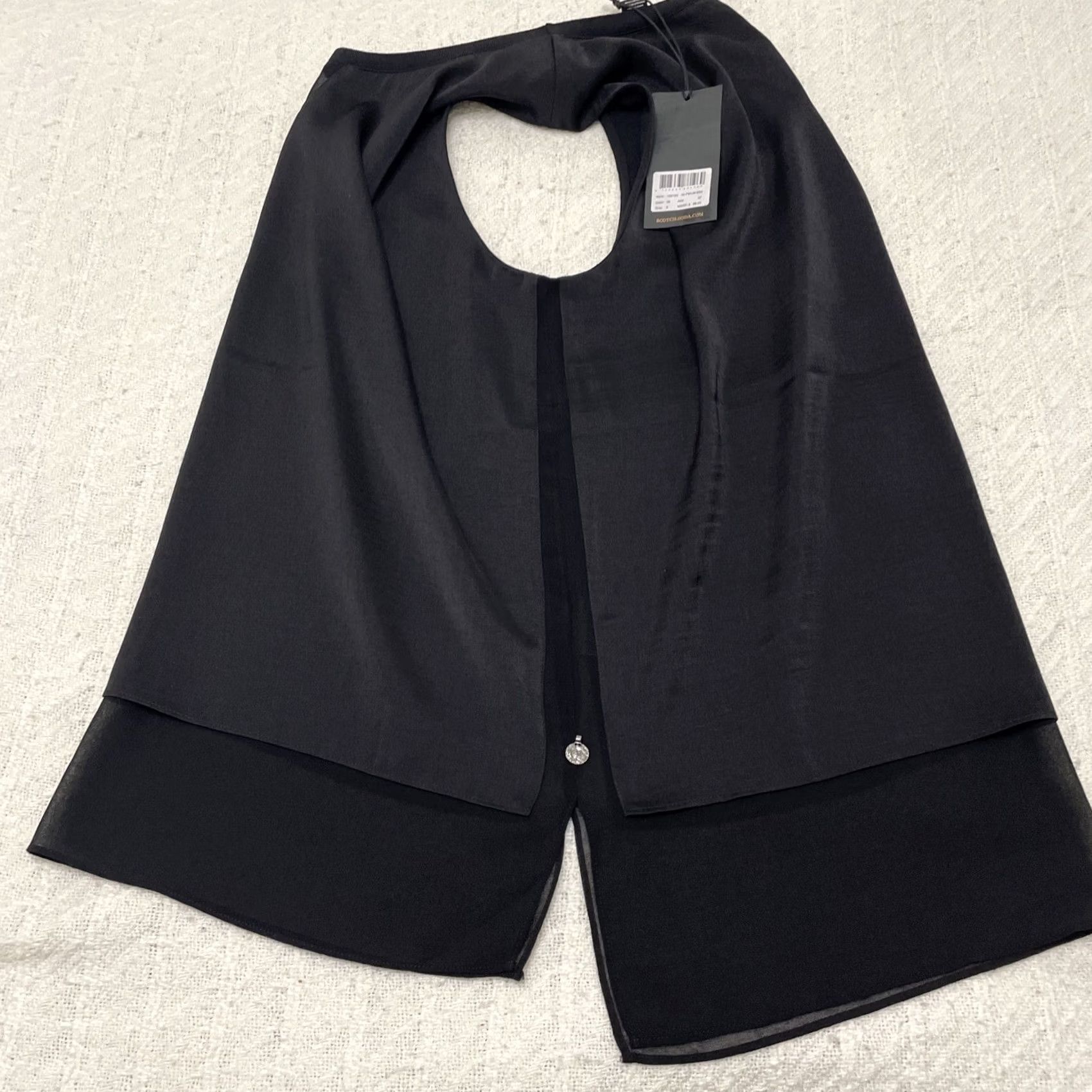 Scotch & Soda NWT Scotch & Soda Maison Scotch Black Tank Top Sheer Panel Layered Sz L (Size L) Womens Tank Top Black Sheer 98$ Size L / US 10 / IT 46 - 7 Thumbnail