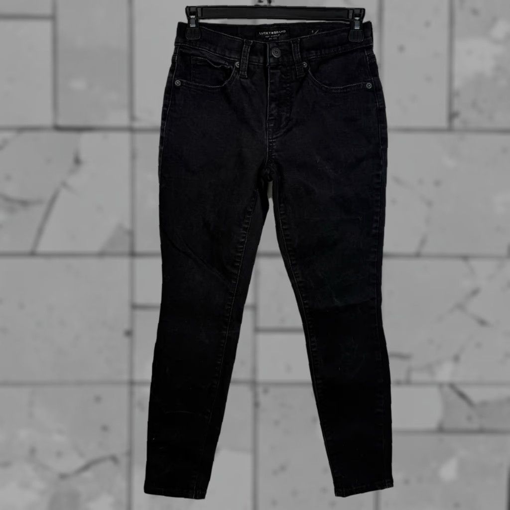 Lucky Brand Lucky Brand Black Mid Rise Skinny AVA ANKLE Jeans Womens Size 0x25 Size 25" / US 0 / IT 36 - 1 Thumbnail