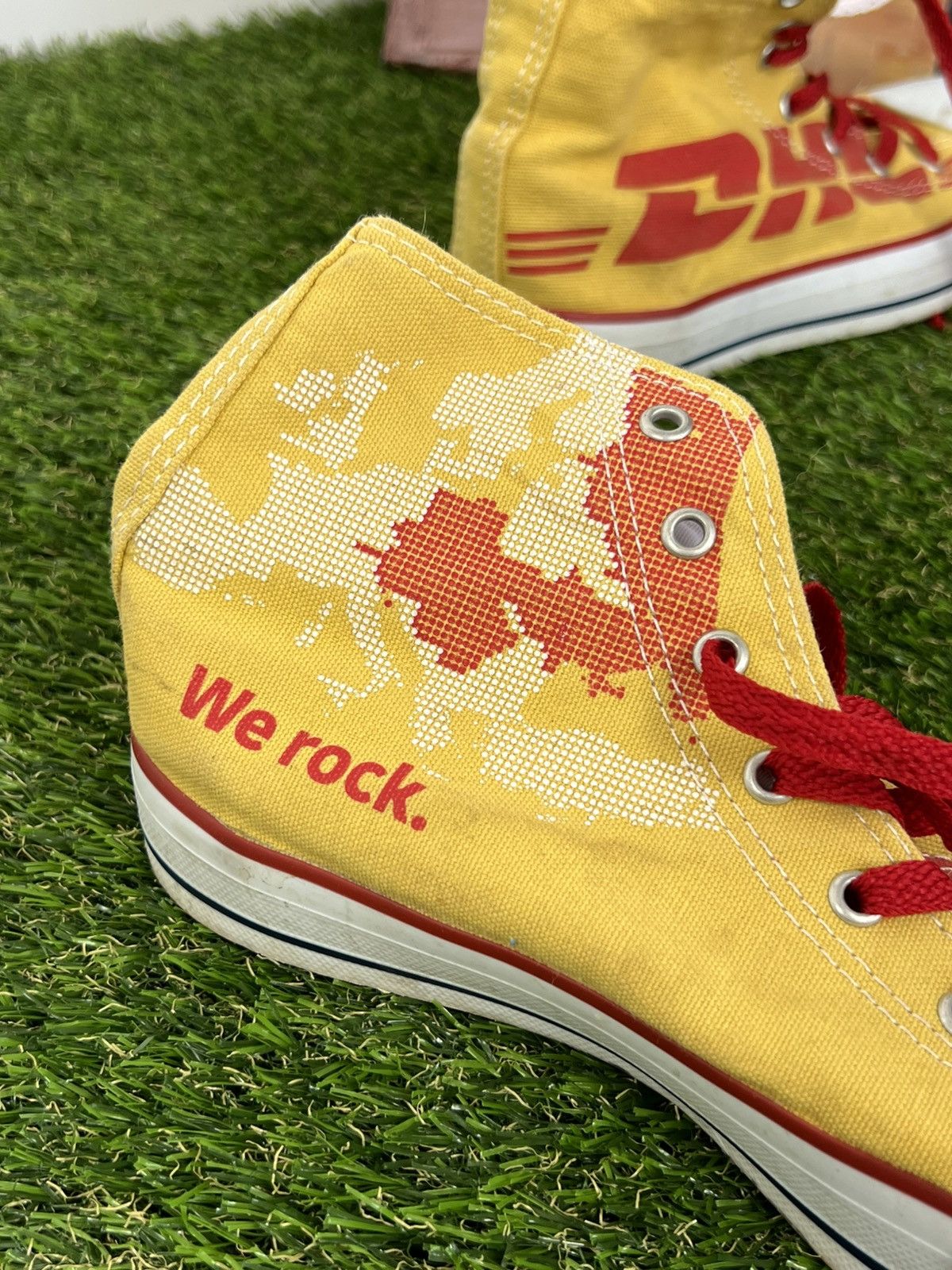 DHL Y2k Dhl Converse Sneakers Shoes Printed Y2k Hype Streetwear Size US 6 / EU 39 - 2 Thumbnail