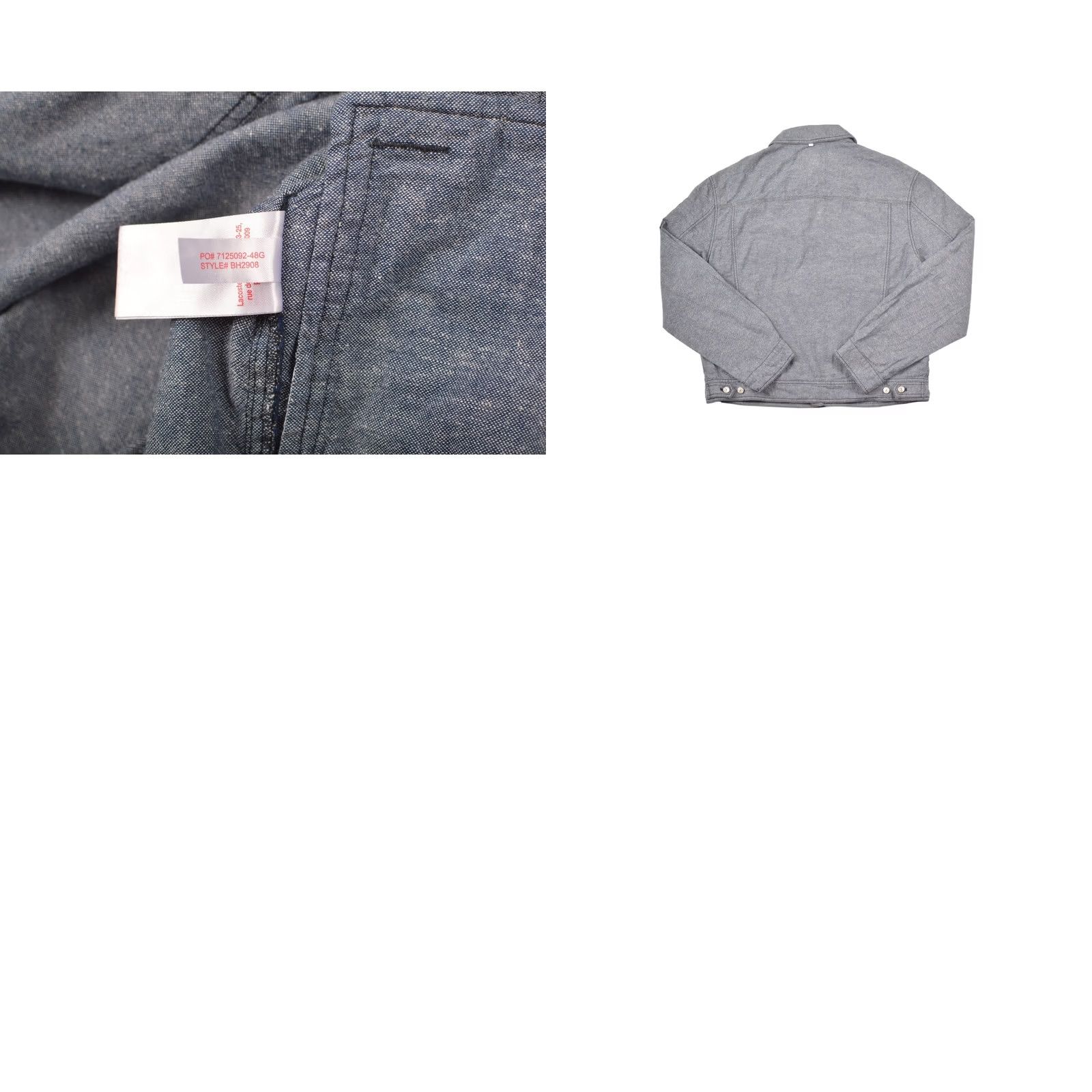 Lacoste Lacoste Live Bomber Jacket BH2908 Blue Cotton Linen Blend Size L Mens Size US L / EU 52-54 / 3 - 8 Thumbnail
