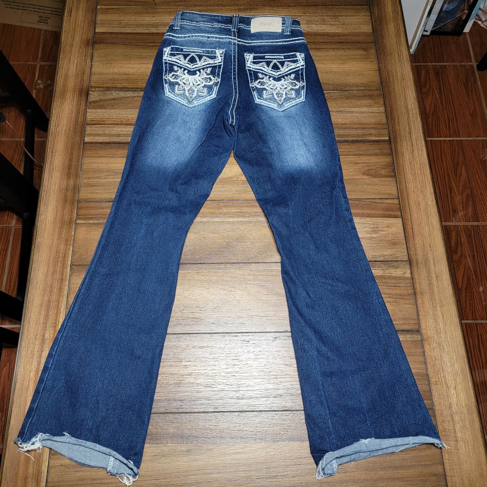 Other Angel Denim Jeans w/ All Pocket Bling & Raw Hem - Size 3/24 Size 26" / US 2 / IT 38 - 4 Thumbnail