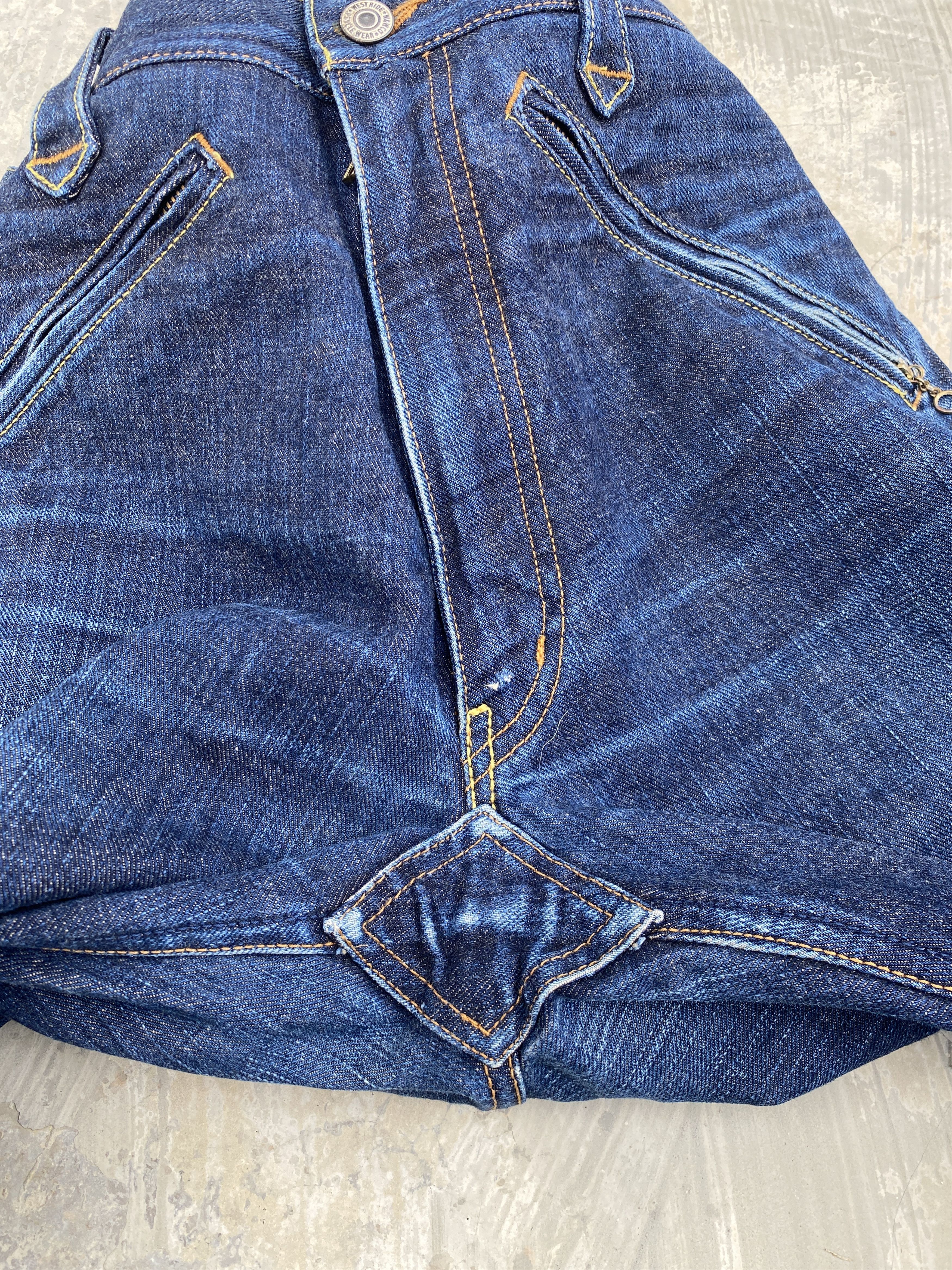 Japanese Brand × WEST RIDE × Warehouse Westride Bikers Selvedge Jeans by Warehouse Size US 33 - 10 Thumbnail