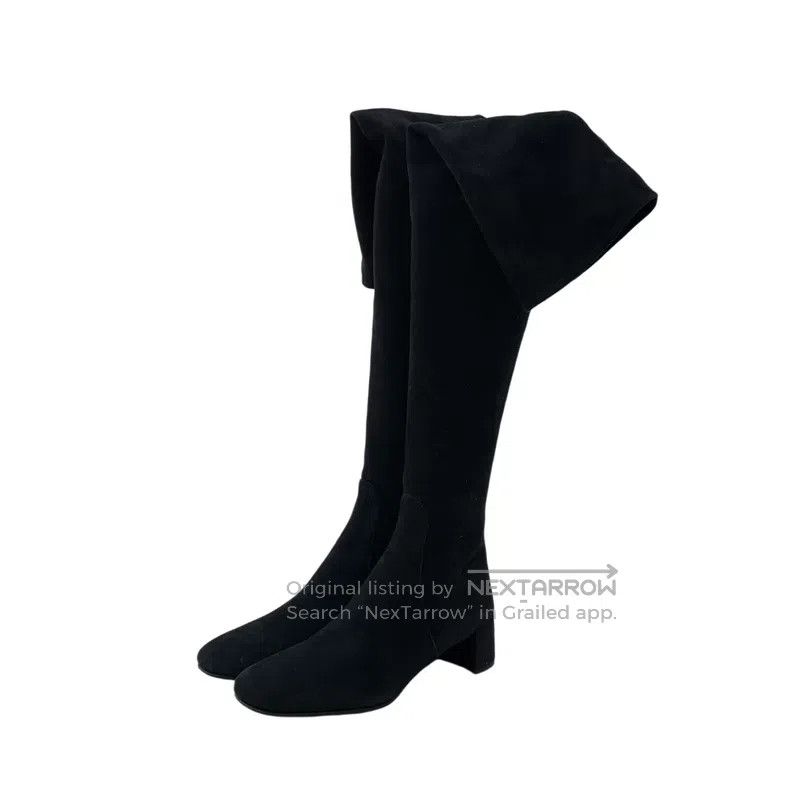 Prada Prada Black logo triangle boots Size US 5 / IT 35 - 1 Thumbnail