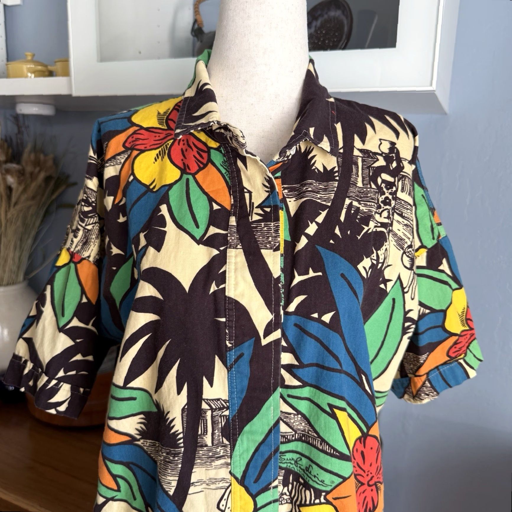Vintage VINTAGE Jams World Surf Line International Shirt Dress M Cotton Bohemian Pockets 1980s Womens Size M / US 6-8 / IT 42-44 - 2 Thumbnail