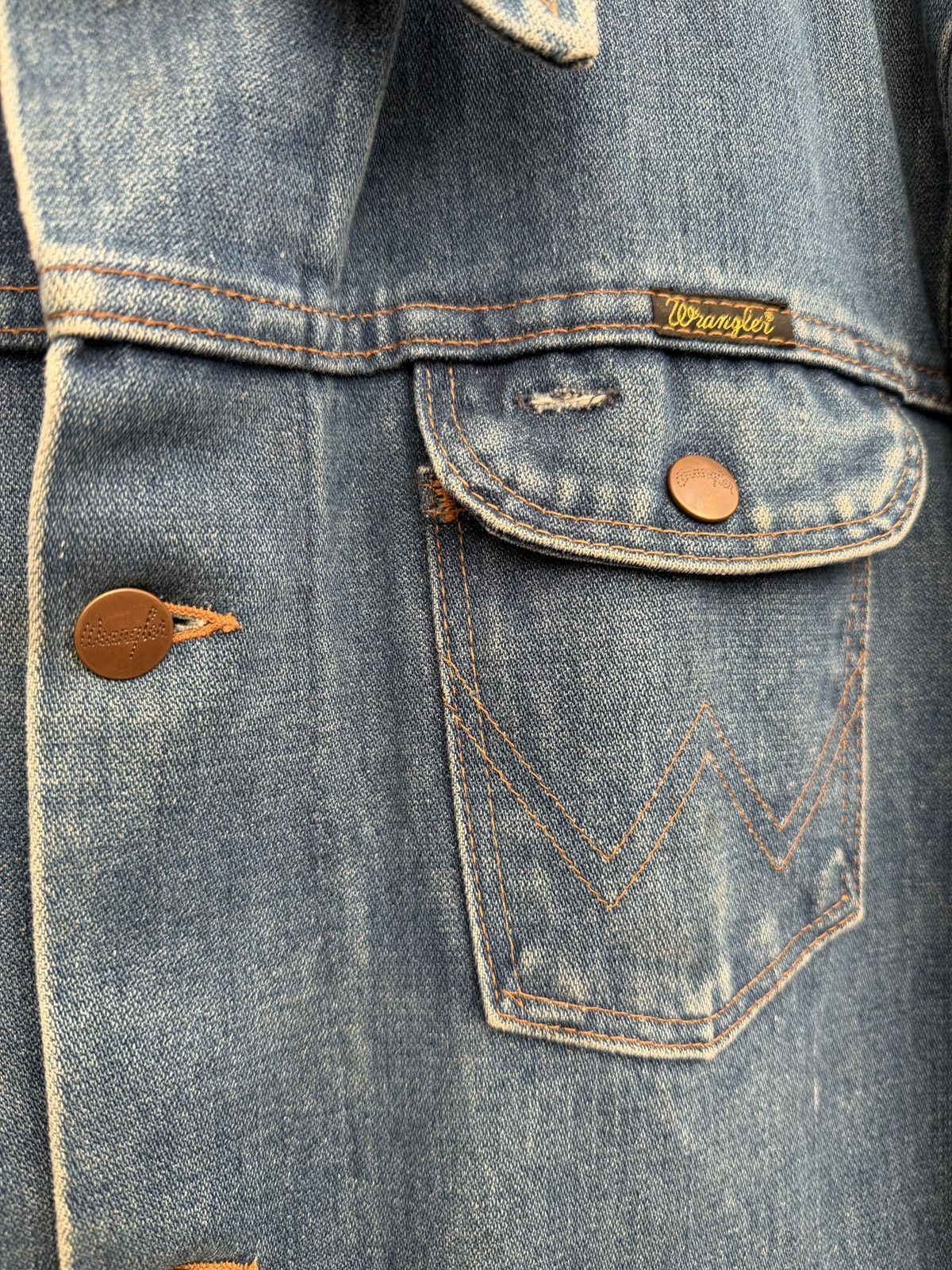Wrangler Vintage 70s Wrangler trucker cowboy denim jacket Size US L / EU 52-54 / 3 - 6 Thumbnail