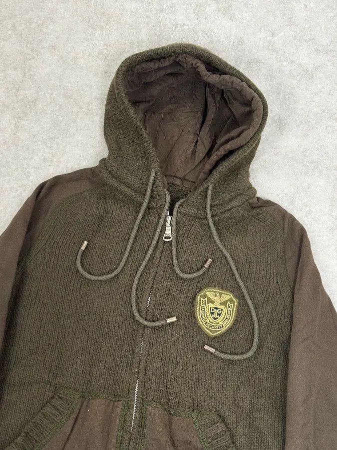 Dolce & Gabbana AW2003 Dolce & Gabbana Olive Green Wool Hooded Zip-up Sweater Size US S / EU 44-46 / 1 - 5 Thumbnail